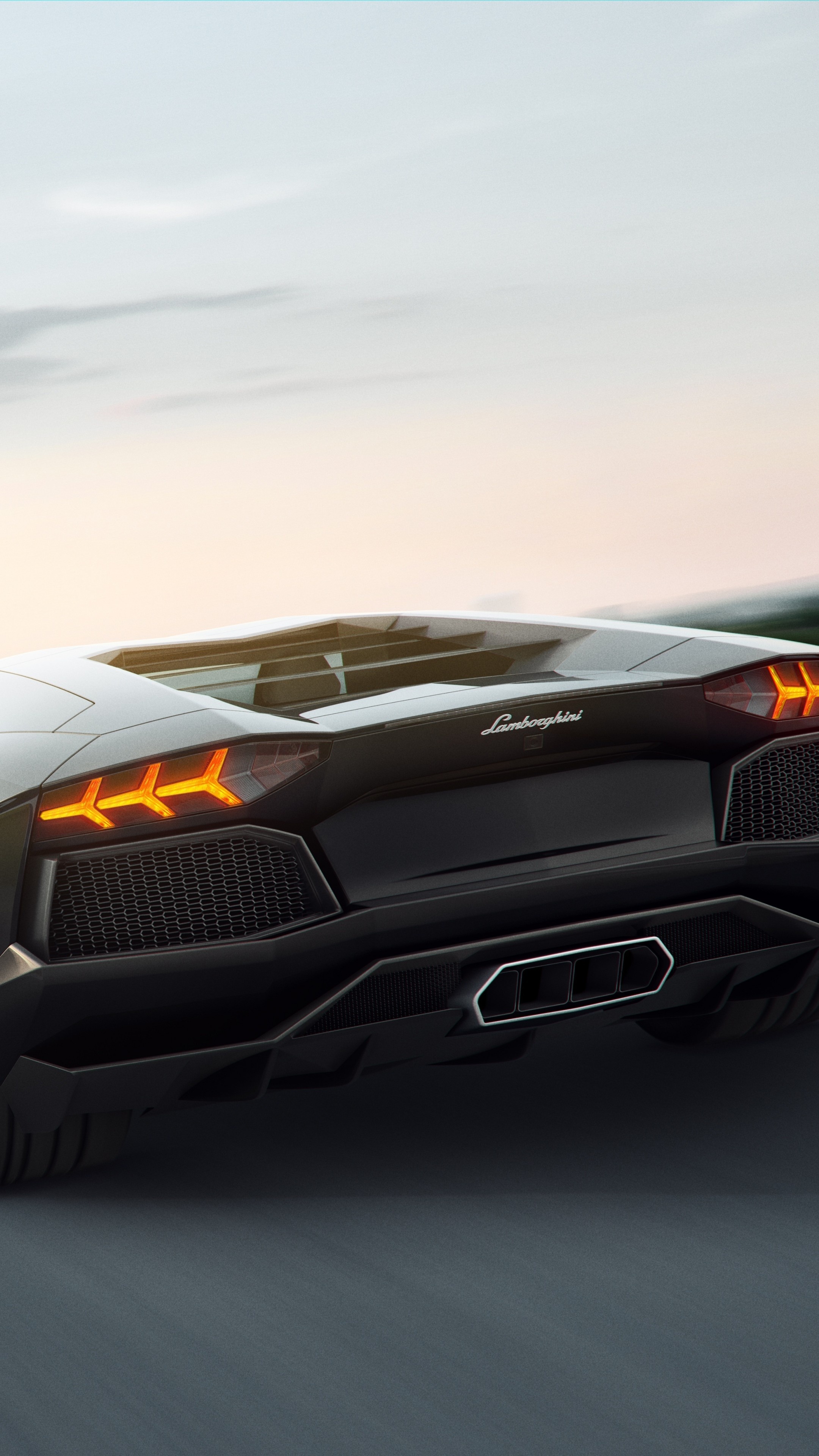 Supercar Aventador, Black, 2160x3840 4K Phone