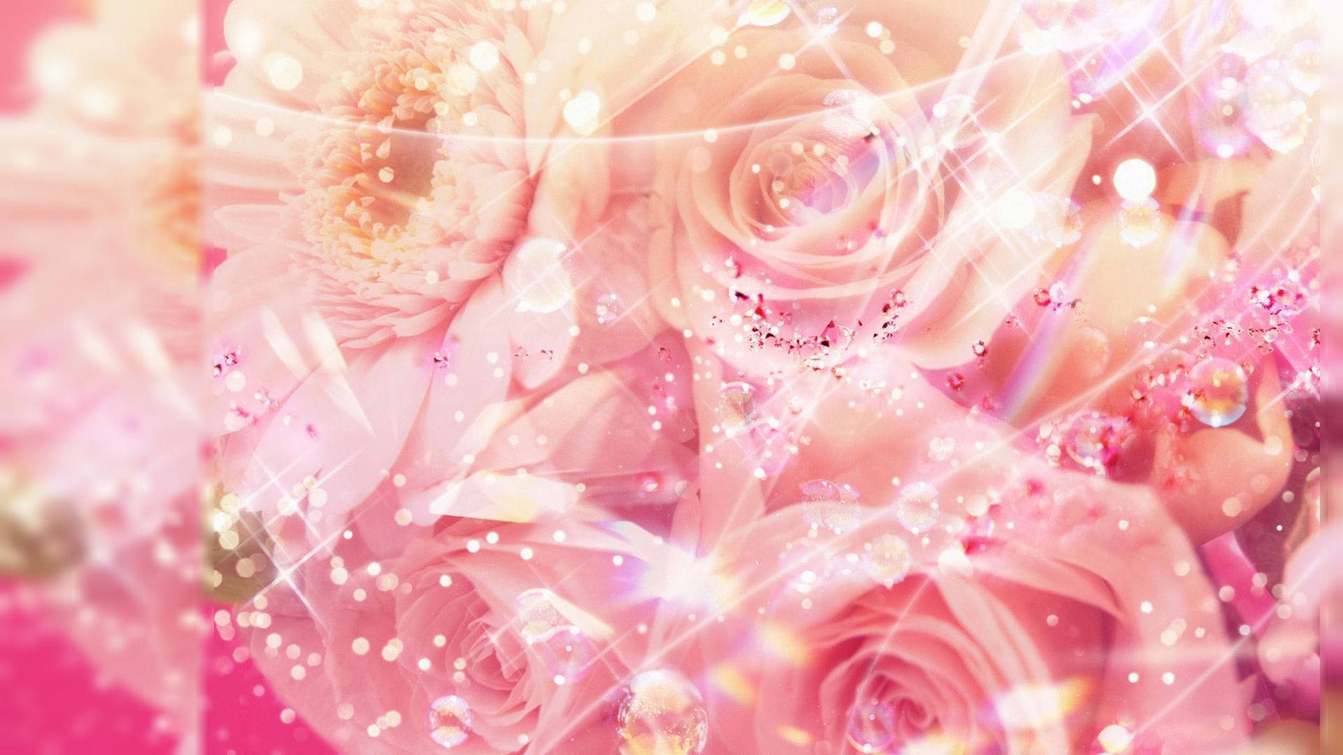 Bouquet, Cute Pink Wallpaper, 1920x1080 Full HD Desktop