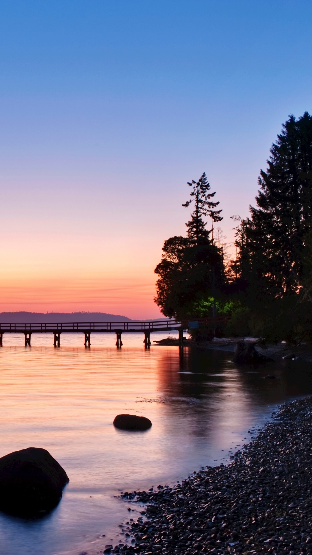 Salt Spring Island, Canada travels, Government pier, Dawn scenery, 1080x1920 Full HD Phone