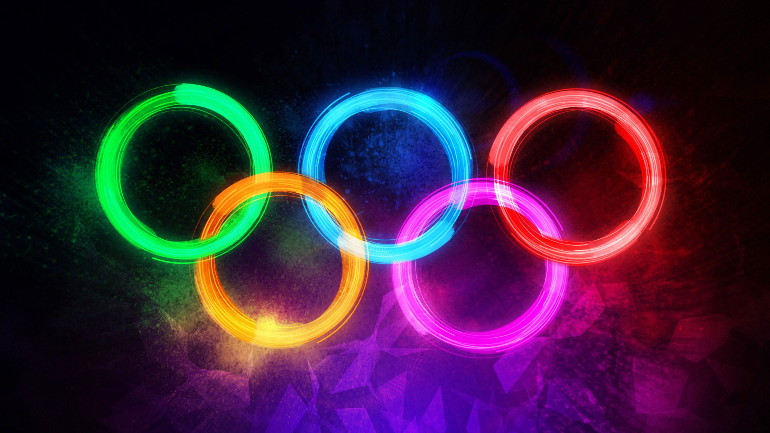 Olympics logo illustration, Bright circle design, Visual appeal, Wallpaper, 2560x1440 HD Desktop