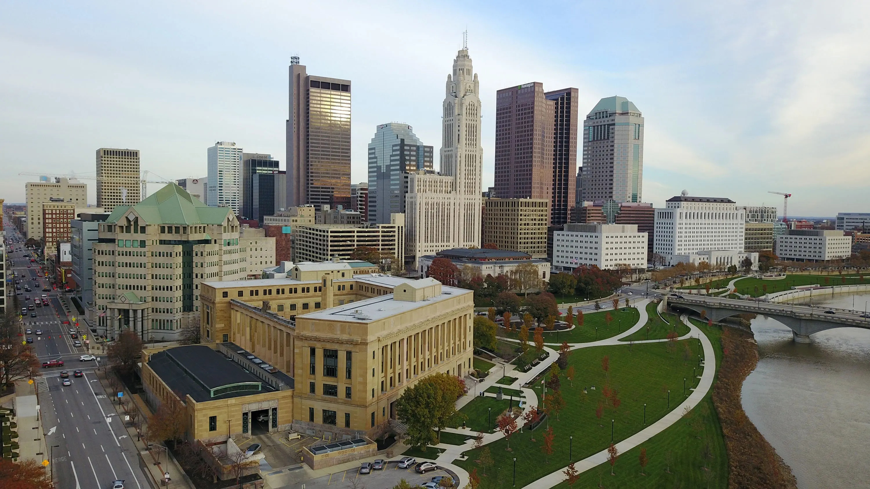 Columbus Ohio changes, Central Ohio development, Urban transformation, City growth, 3000x1690 HD Desktop