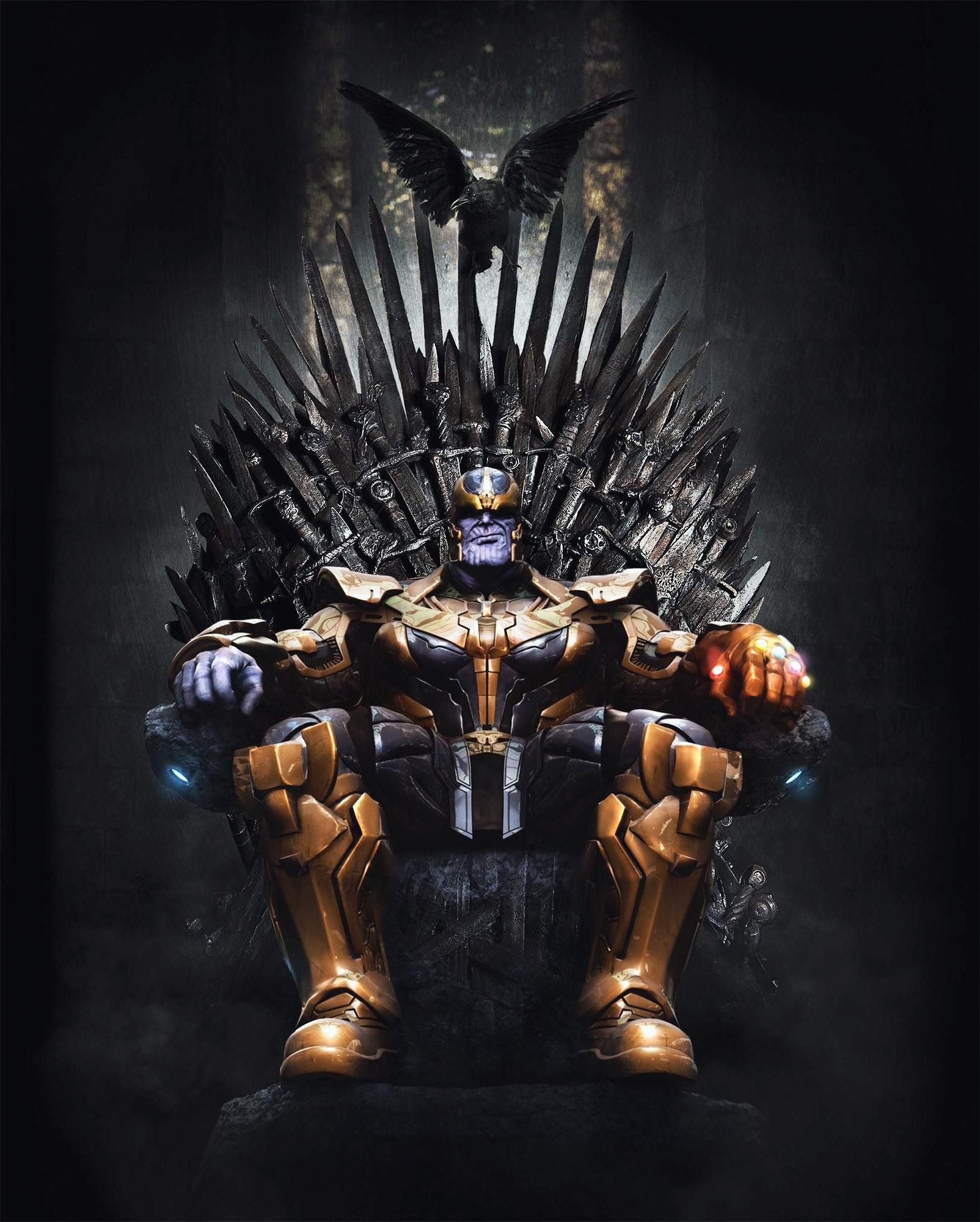 Thanos, Iron Throne Wallpaper, 1610x2000 HD Phone