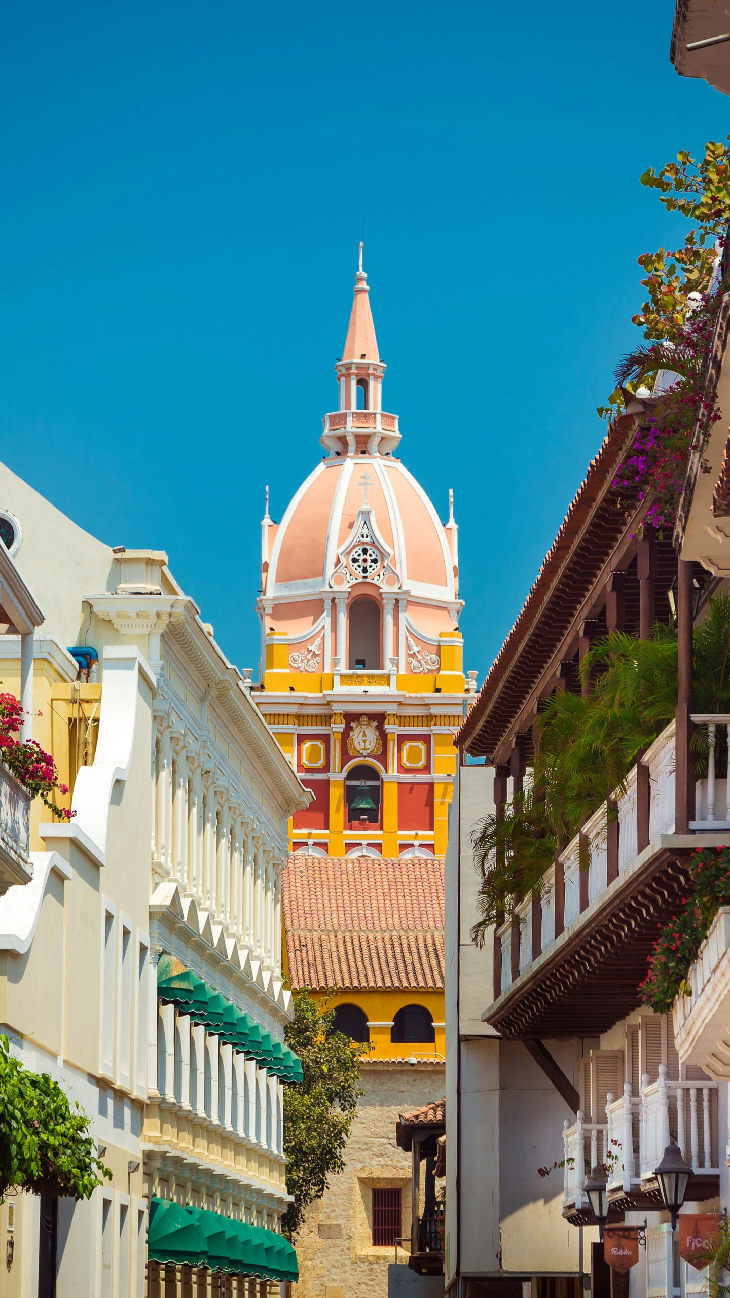 Cartagena, Colombia trip, Caribbean architecture, Exotic ambiance, 1440x2560 HD Phone