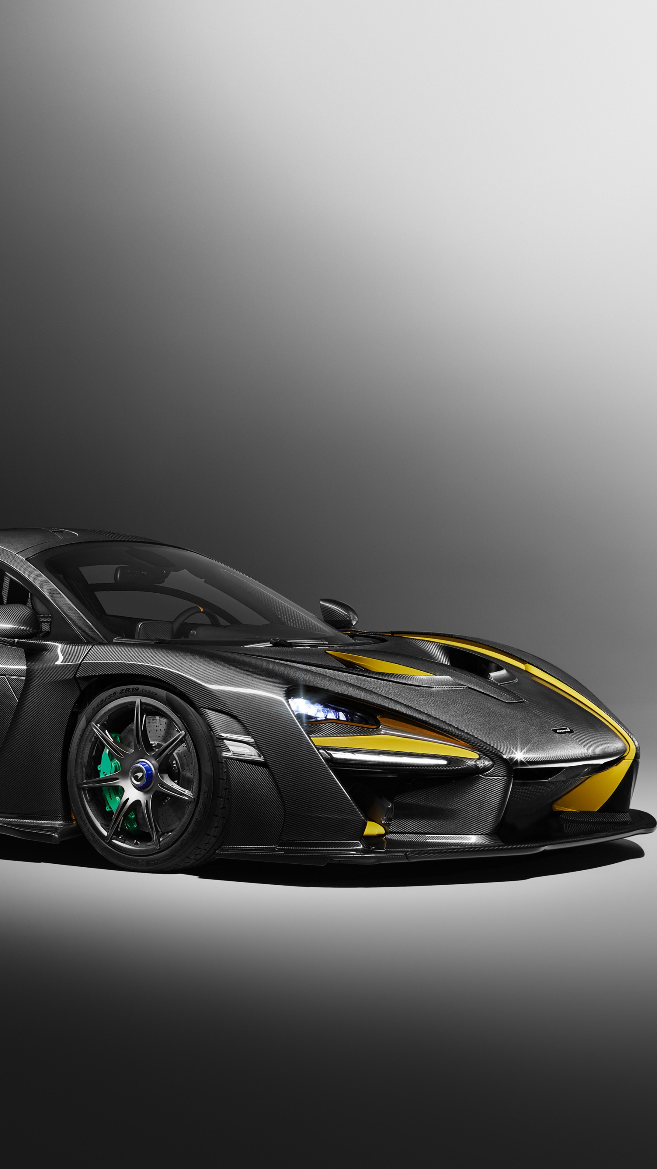 McLaren Senna, Carbon theme, Sony Xperia, HD images, 2160x3840 4K Phone