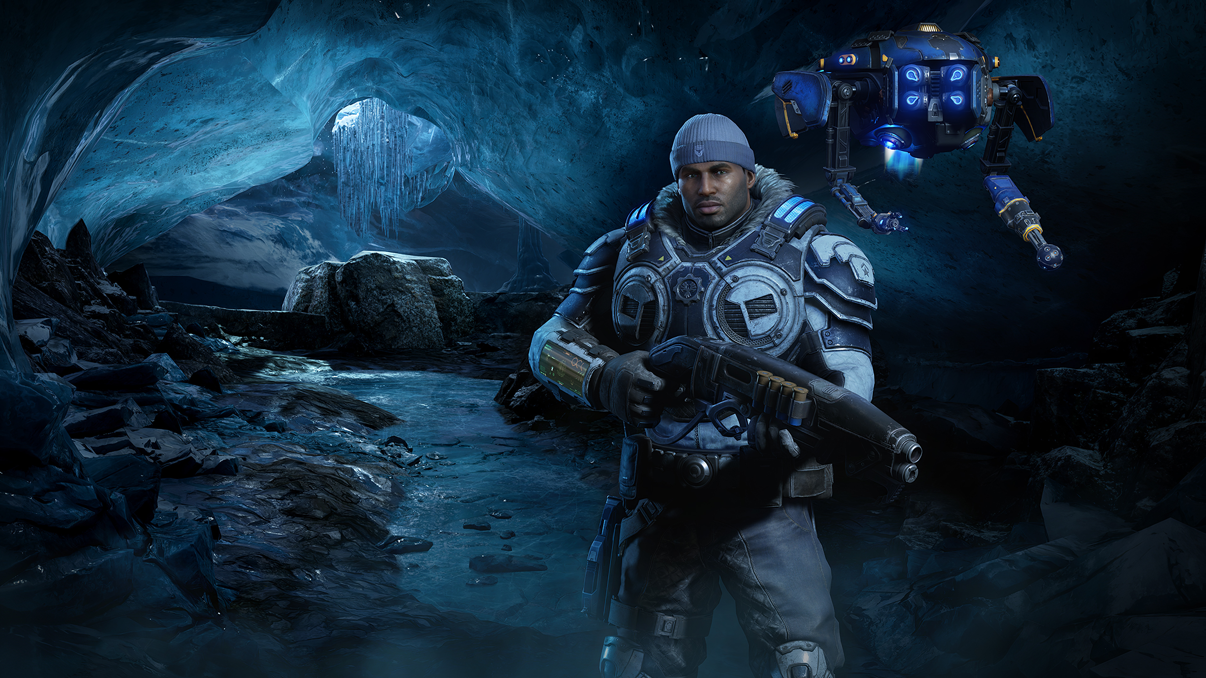 Del in Gears 5, Intense gameplay, Striking visuals, HD gaming wallpapers, 3840x2160 4K Desktop