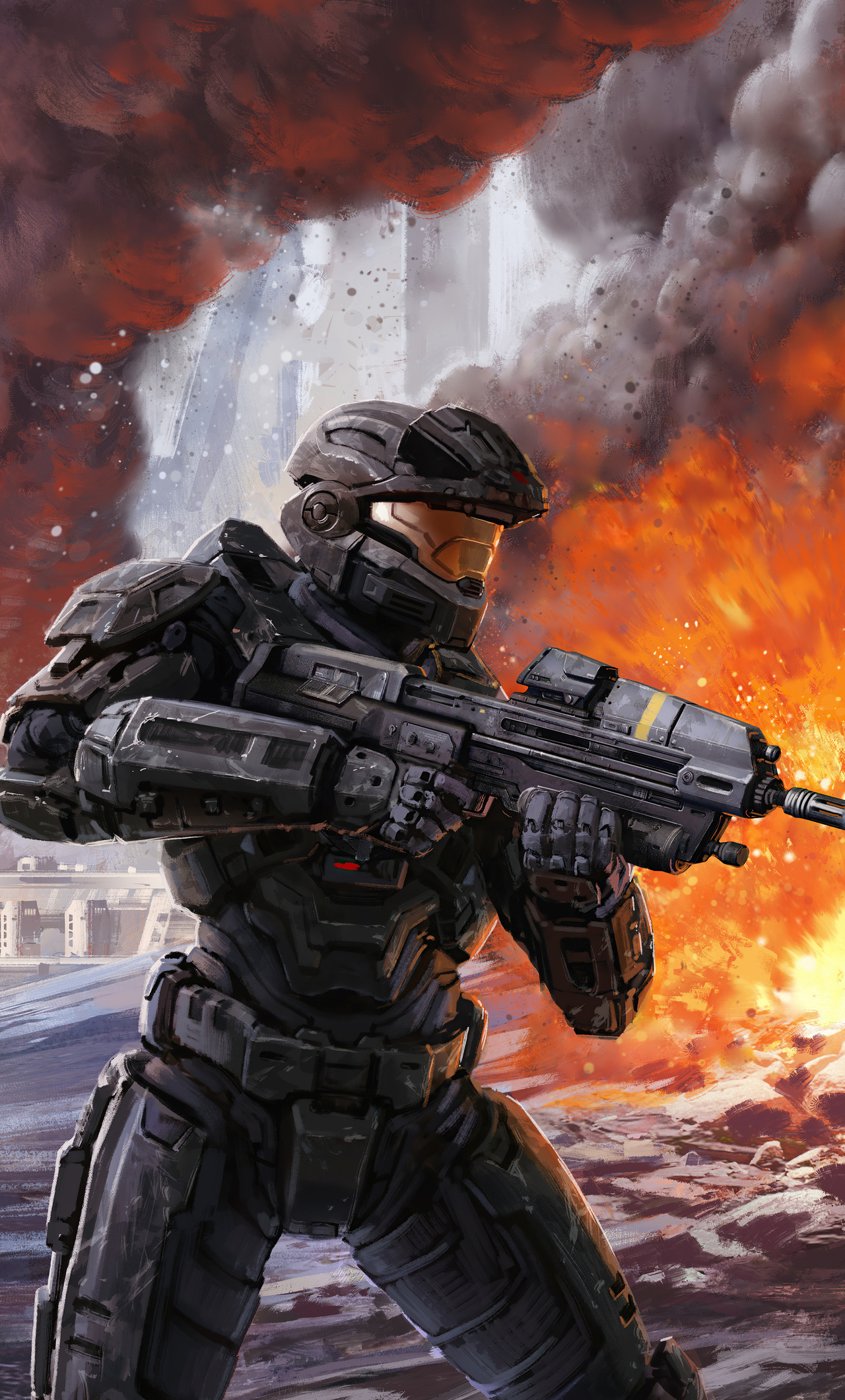 Noble Six, Halo: Reach Wallpaper, 1280x2120 HD Phone