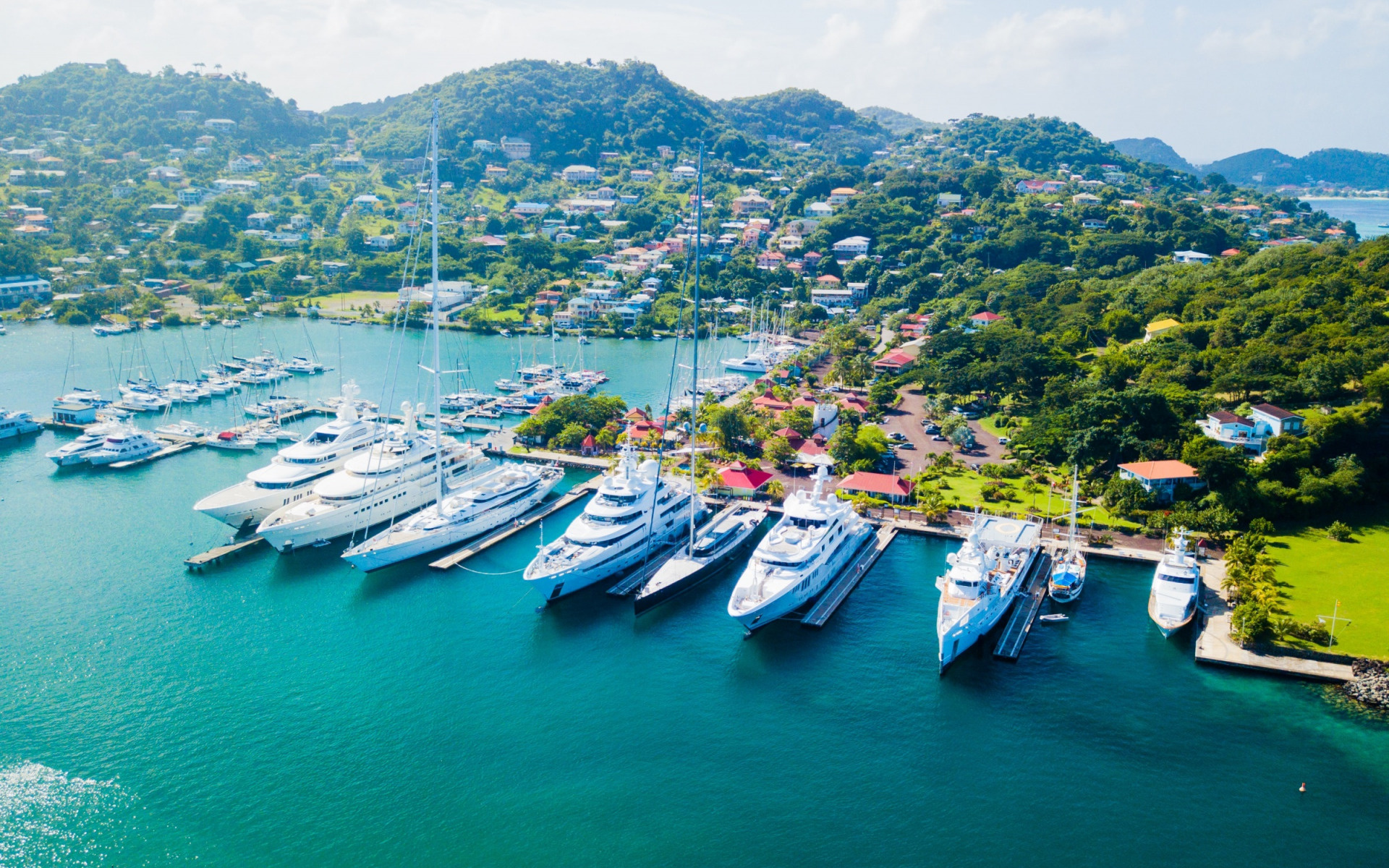 Castries, Saint Lucia, Breathtaking landscapes, Caribbean islands, 1920x1200 HD Desktop