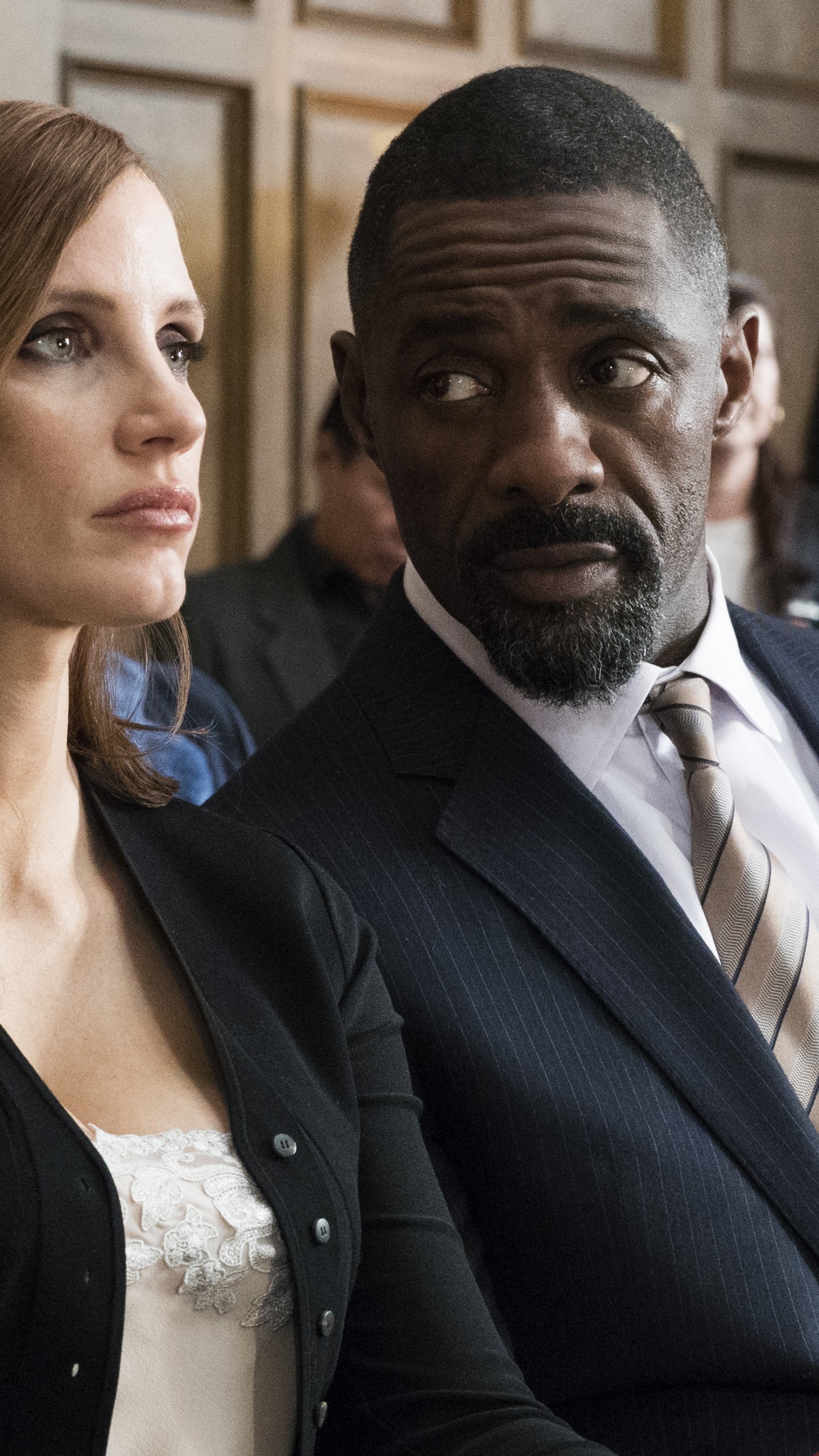 Molly's Game, Jessica Chastain, Idris Elba, Movies, 1440x2560 HD Phone