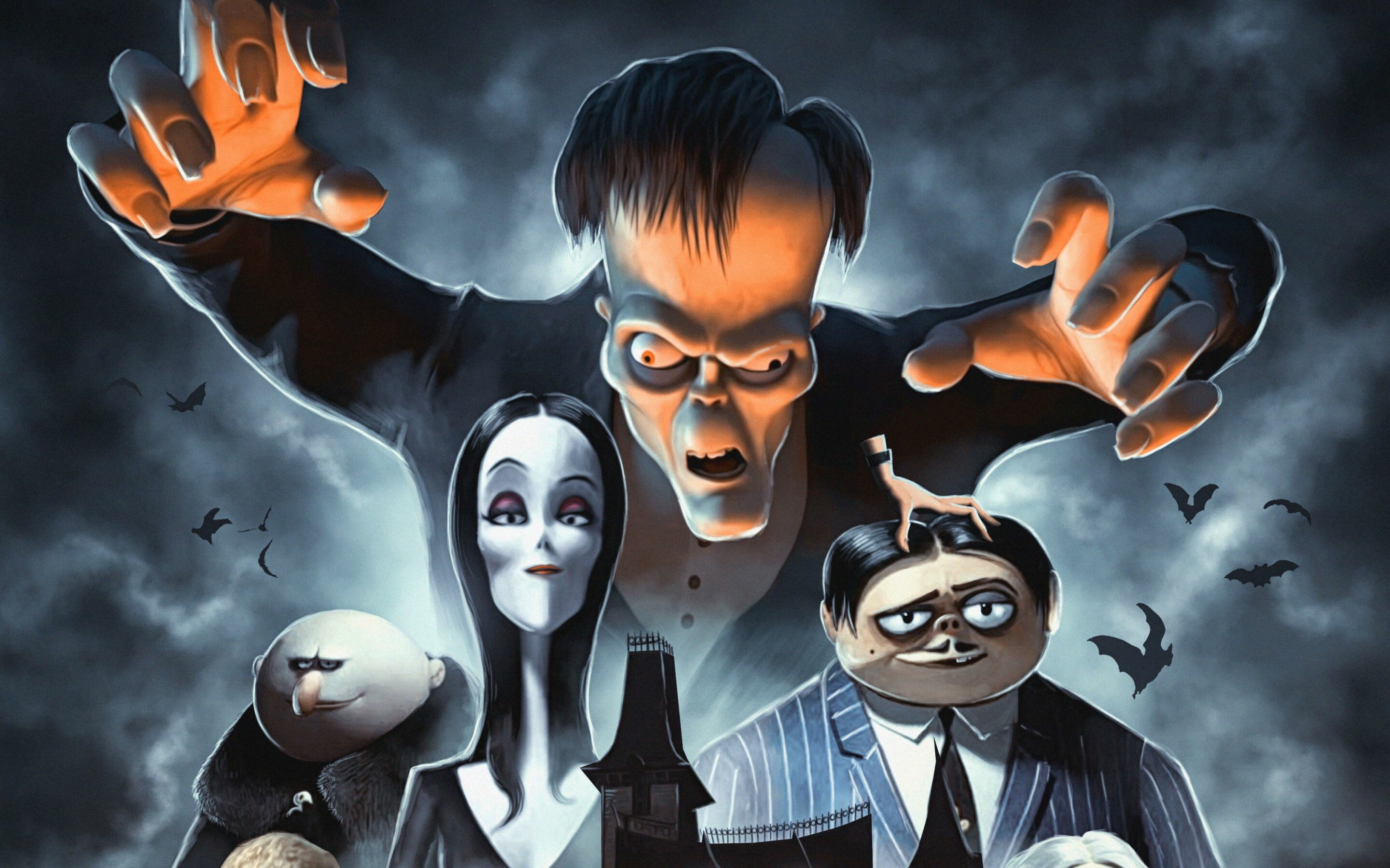 Addams Family wallpapers, Iconic characters, Spooky atmosphere, Animated films, 2880x1800 HD Desktop