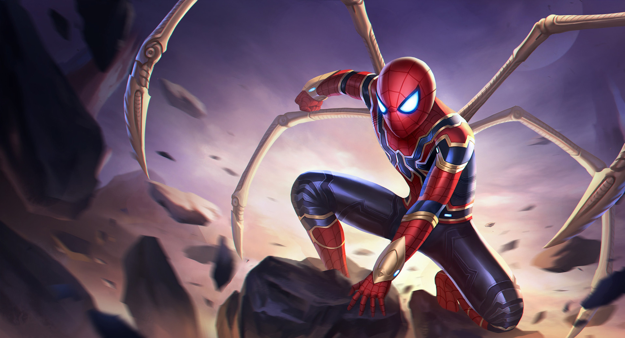 Iron Spider, HD wallpapers, Superhero artwork, 2000x1080 HD Desktop