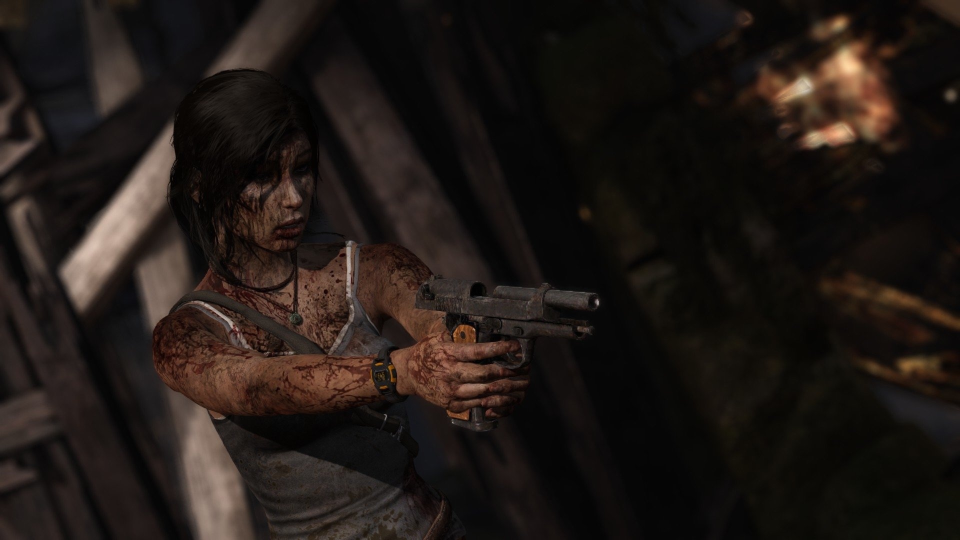 Artistic portrayal, Stunning visuals, Tomb Raider 2013, Art masterpiece, 1920x1080 Full HD Desktop