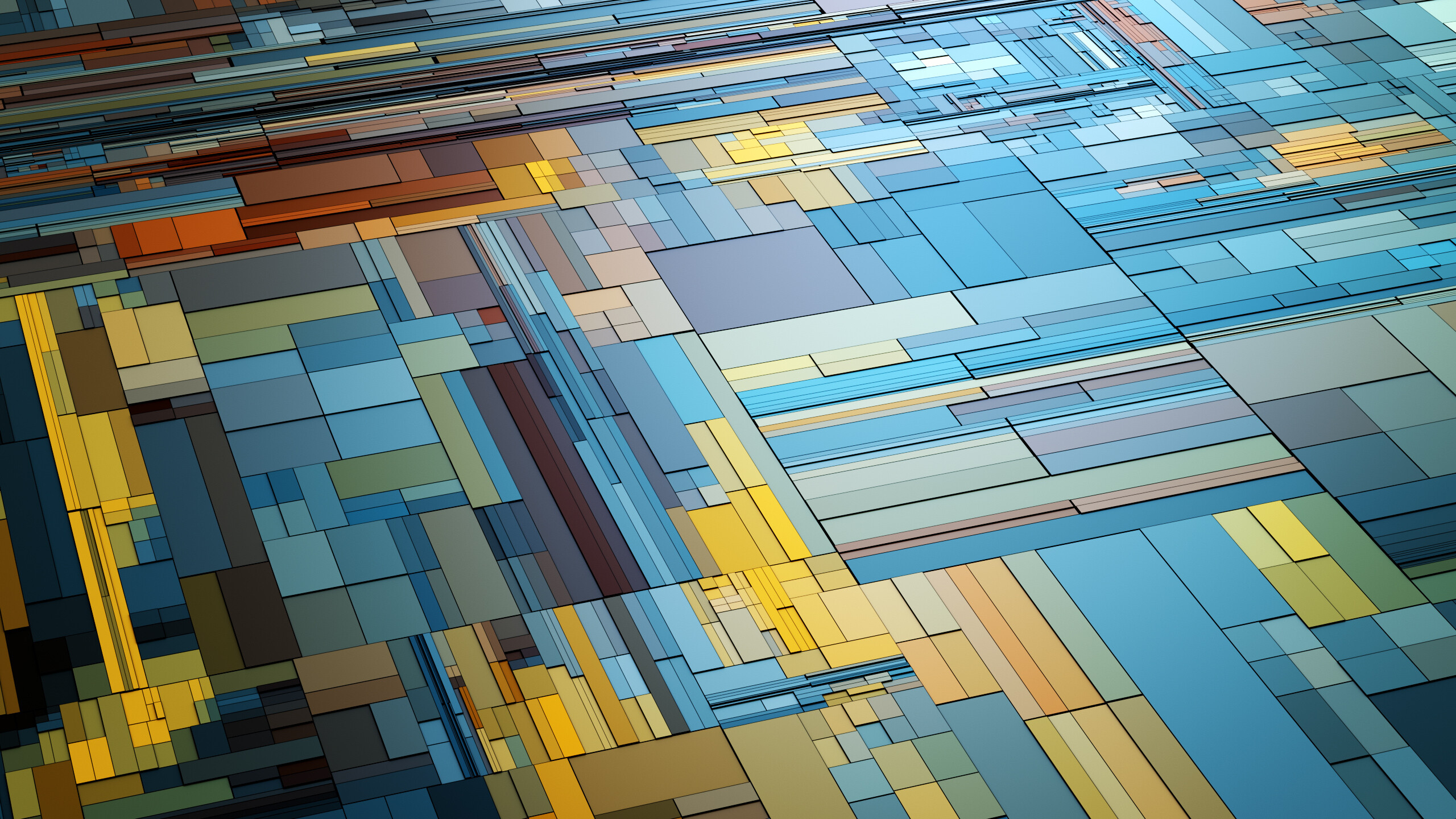 3D geometric abstract, HD wallpapers, 2560x1440 HD Desktop