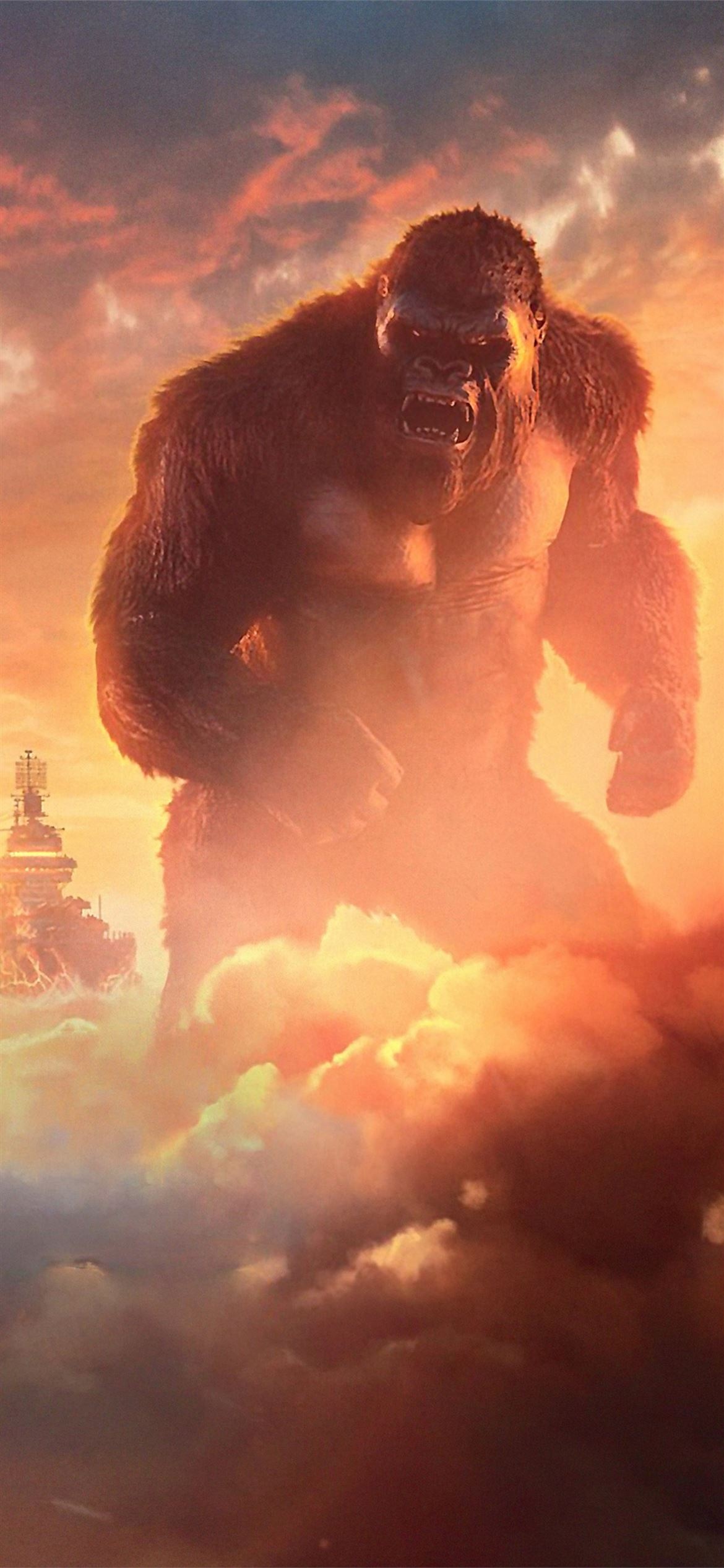 Godzilla vs Kong, 4K iPhone 12 wallpapers, Intense images, Electrifying, 1170x2540 HD Phone