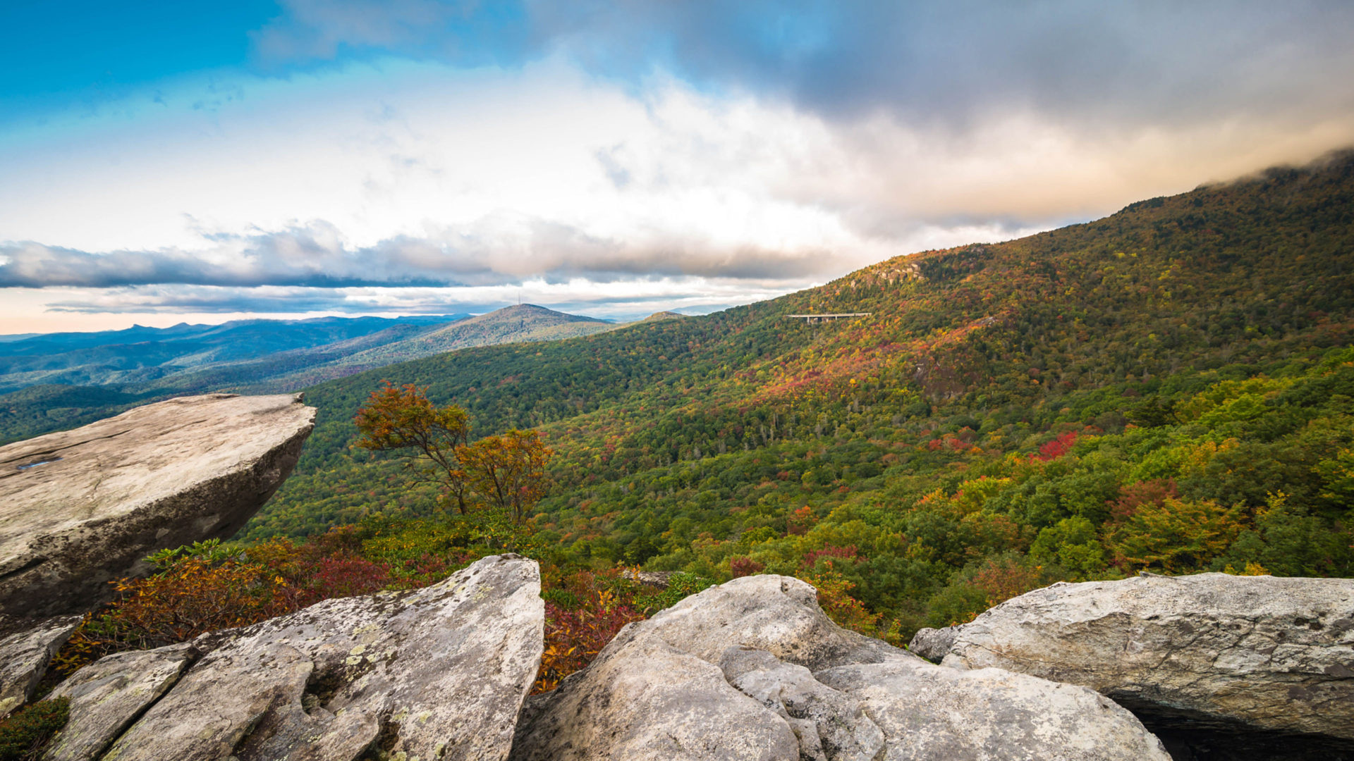 Rough ridge in North Carolina, Sunrise landscape, Beautiful nature, HD wallpapers, 1920x1080 Full HD Desktop