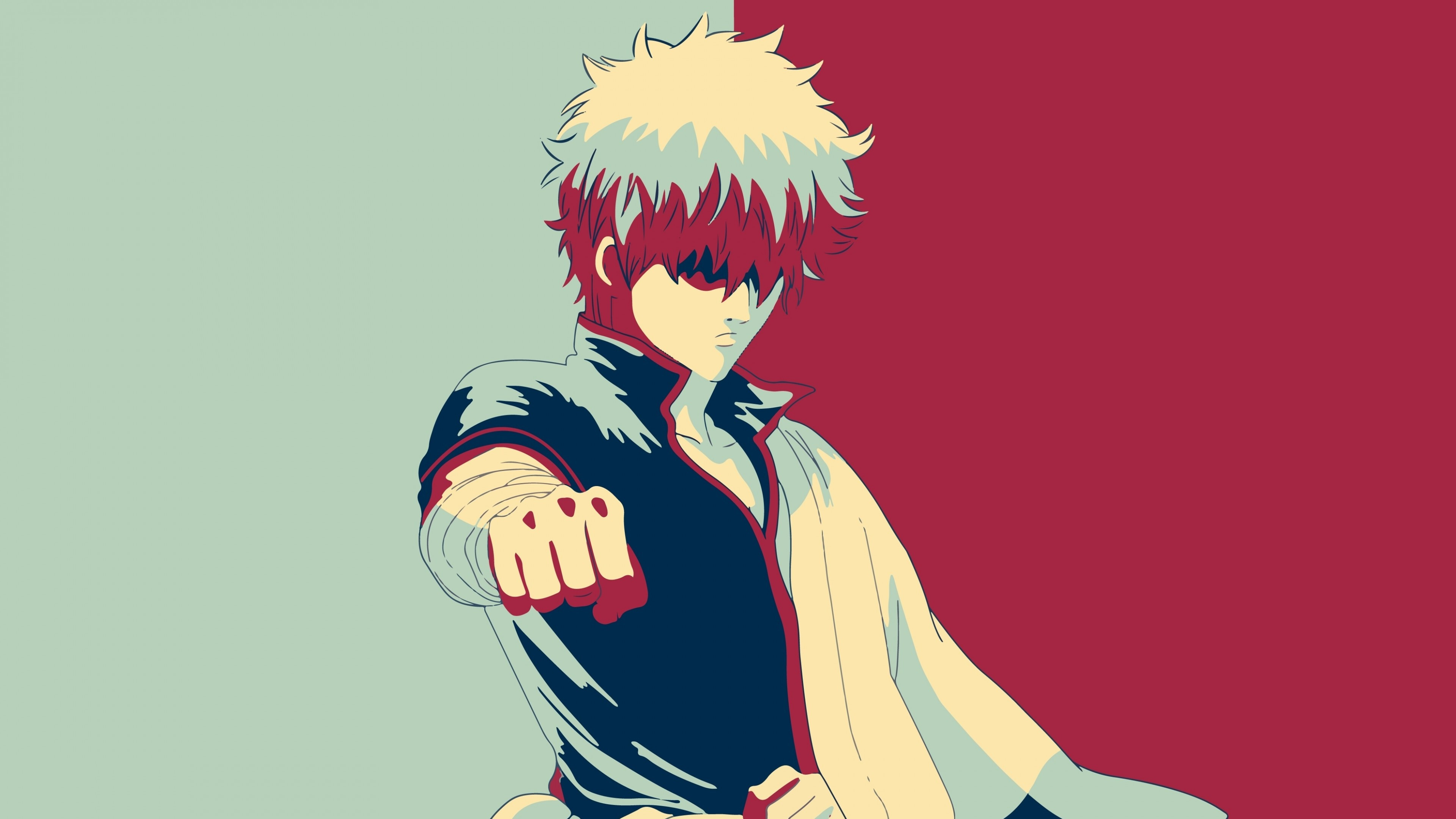 Gintama series, Sakata Gintoki, Fist wallpapers, 3840x2160 4K Desktop