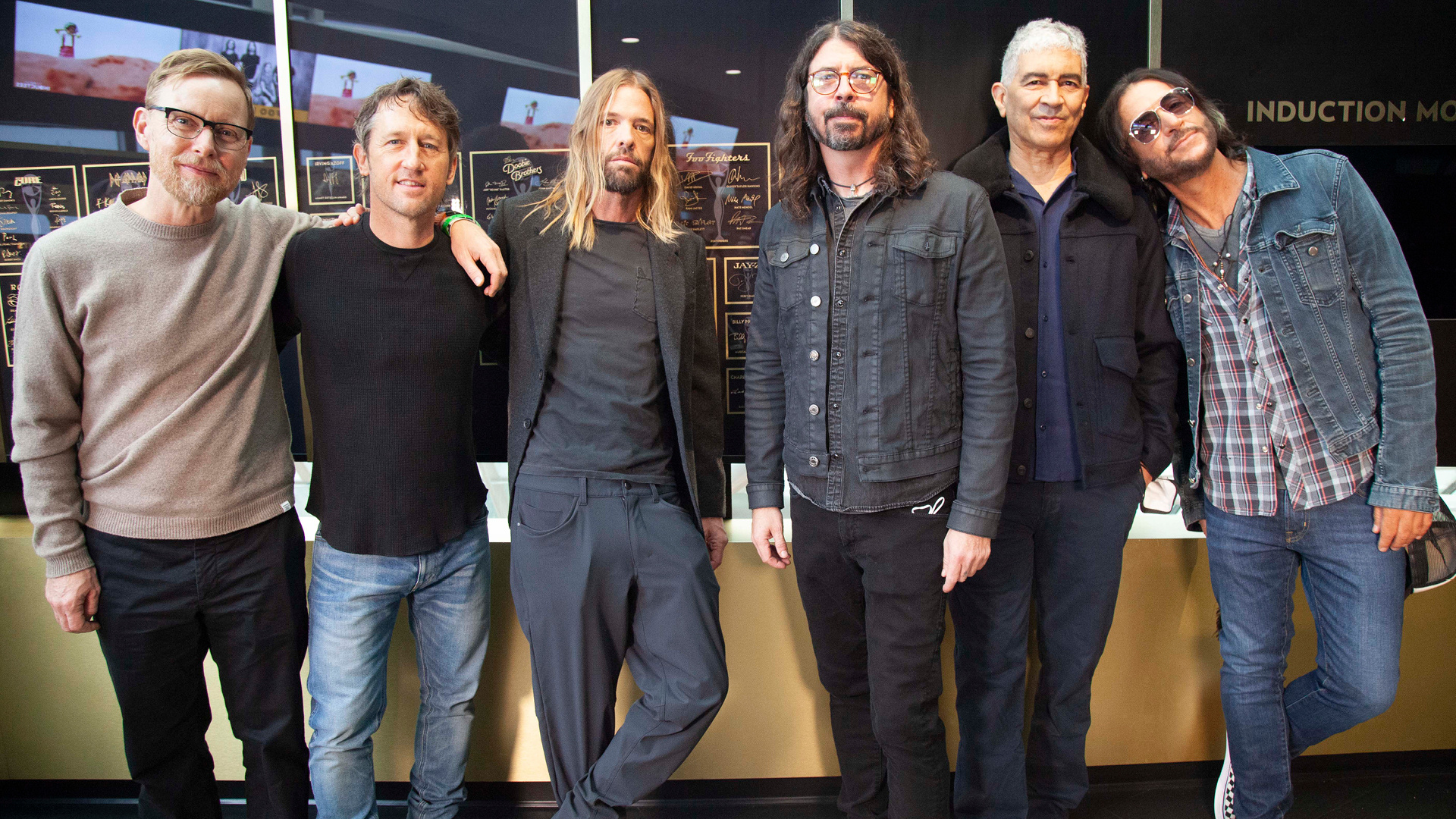 Foo Fighters, Paul McCartney collaboration, Hall of Fame induction, Music legends, 1920x1080 Full HD Desktop