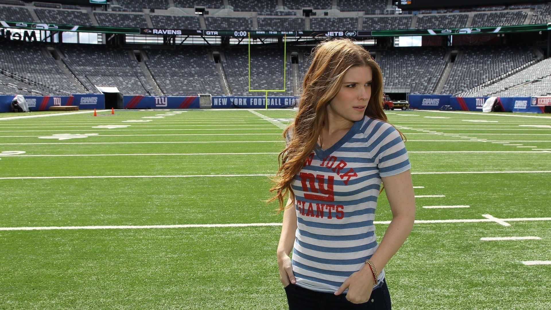 Kate Mara, Football field wallpaper, Celebrity wallpapers, 1920x1080 Full HD Desktop