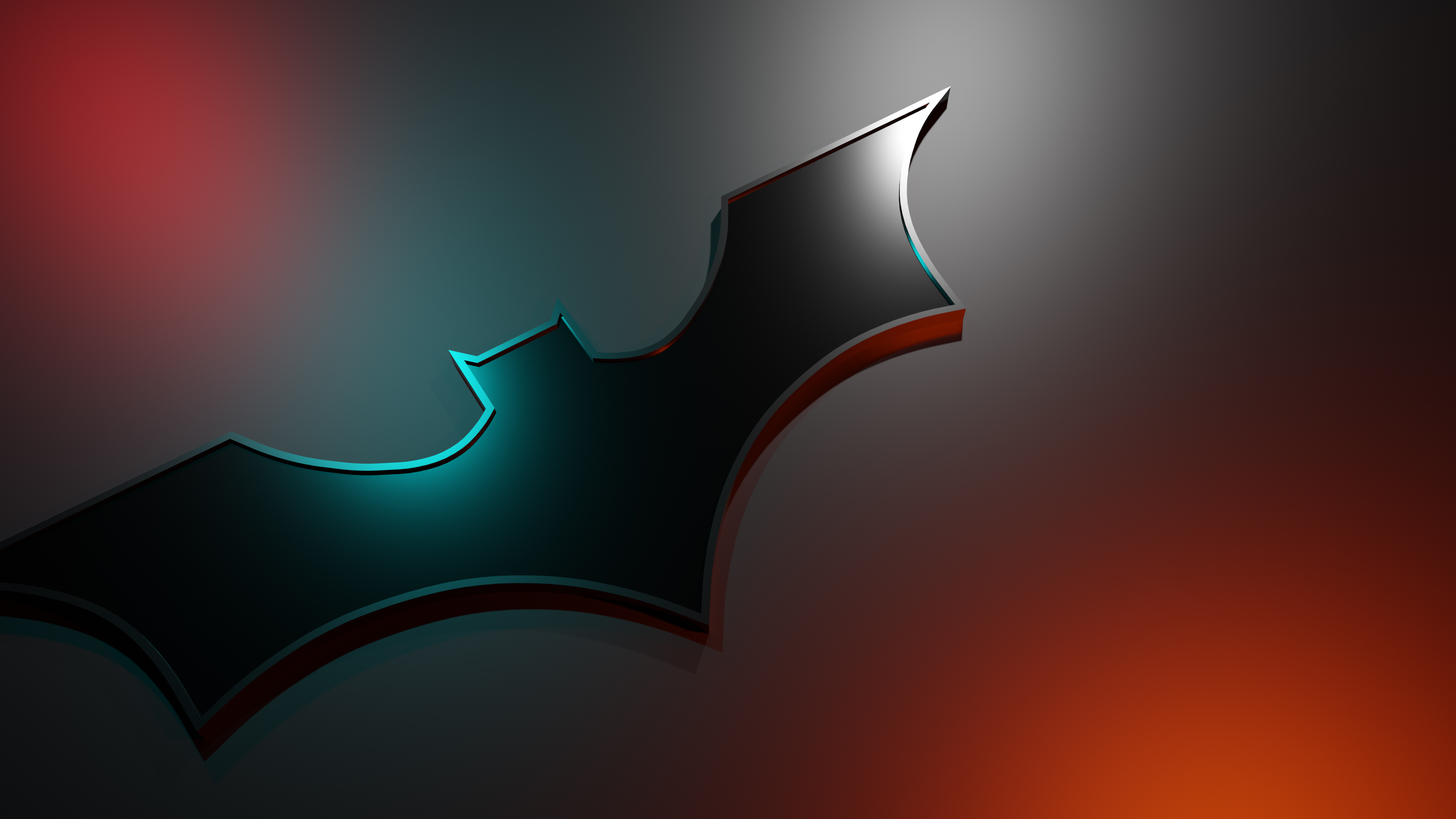 3D logo, Batman Sign Wallpaper, 3840x2160 4K Desktop