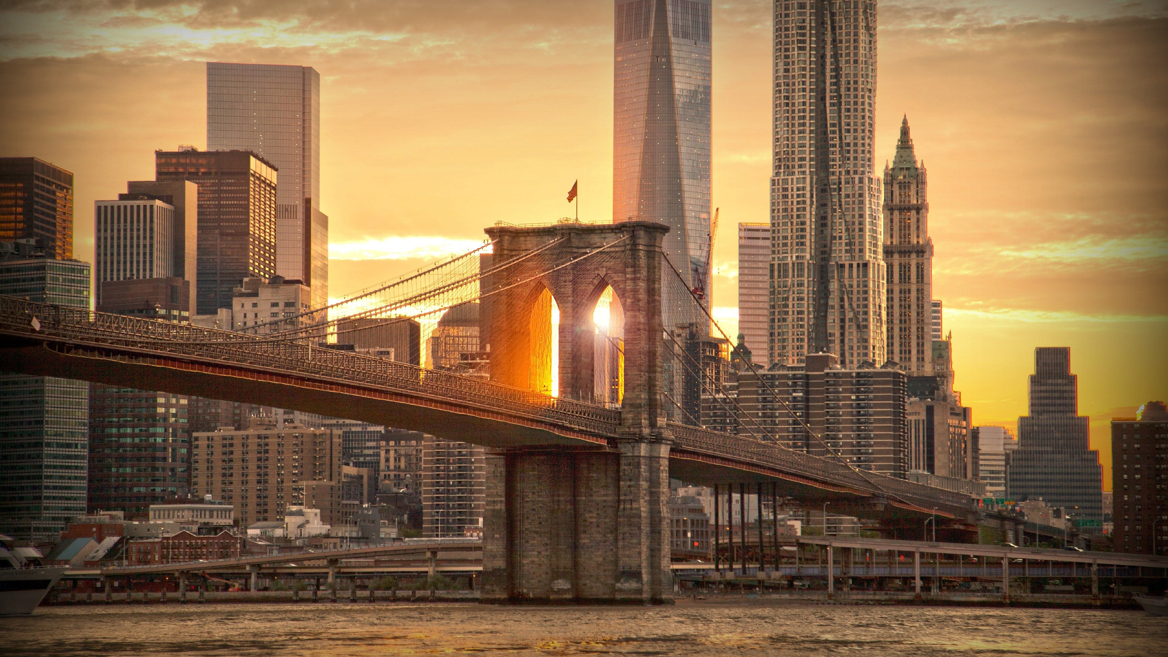 Brooklyn Bridge, New York City Wallpaper, 3840x2160 4K Desktop