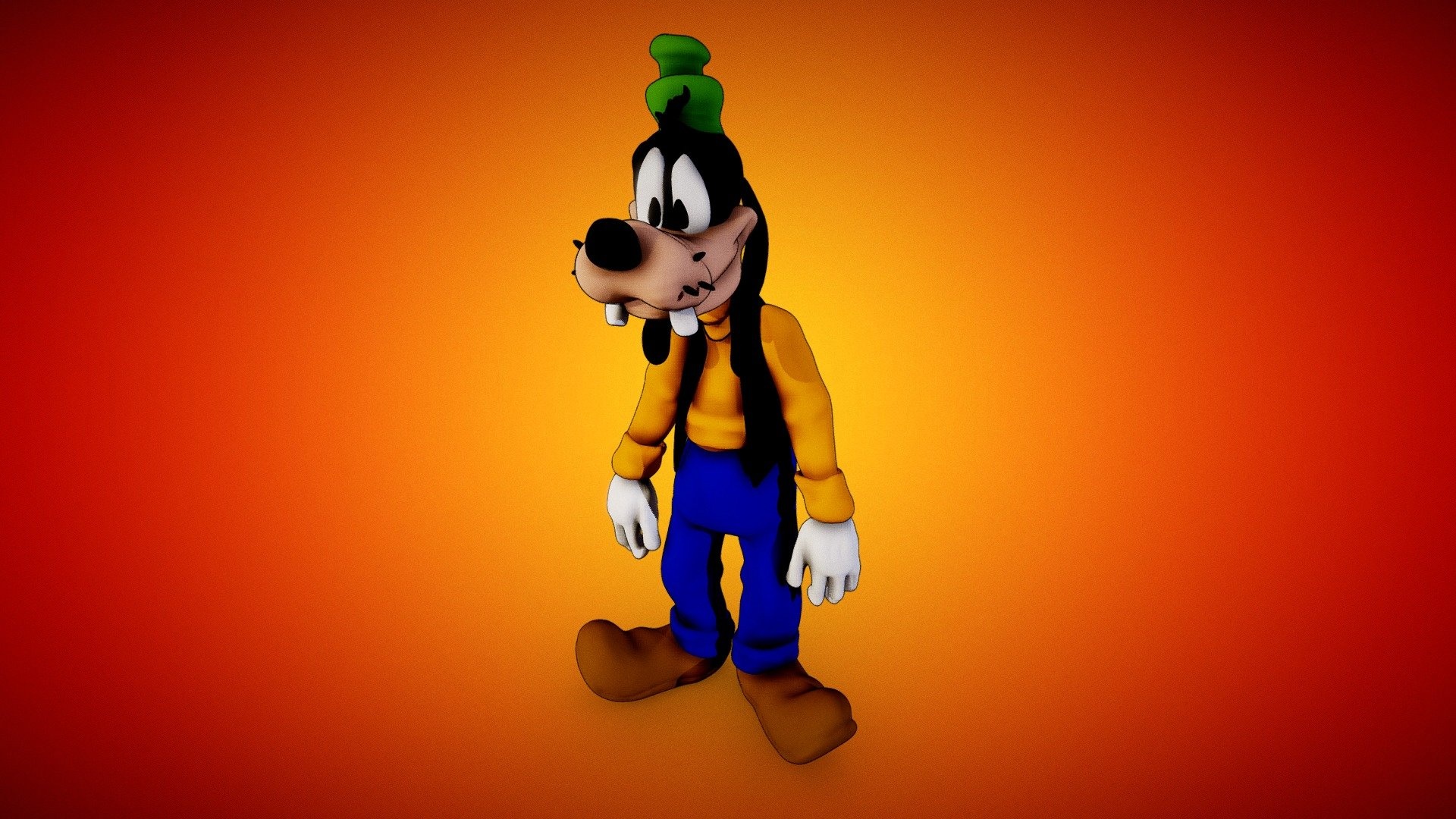 Goofy, Classic character, 3D model, The Vaudeville Horror Show, 1920x1080 Full HD Desktop