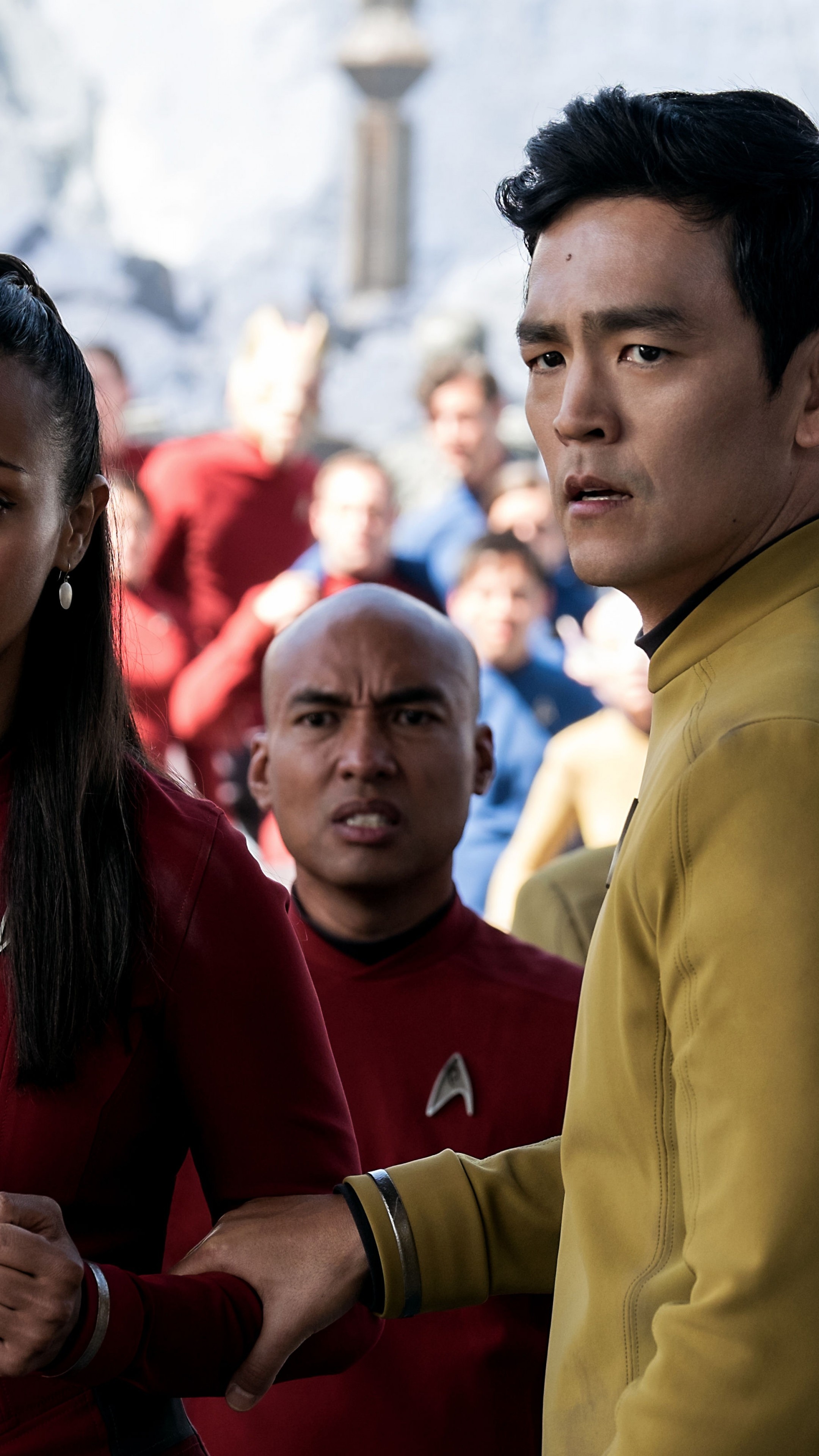 John Cho, Movies, Star Trek Beyond, Zoe Saldana, 2160x3840 4K Phone