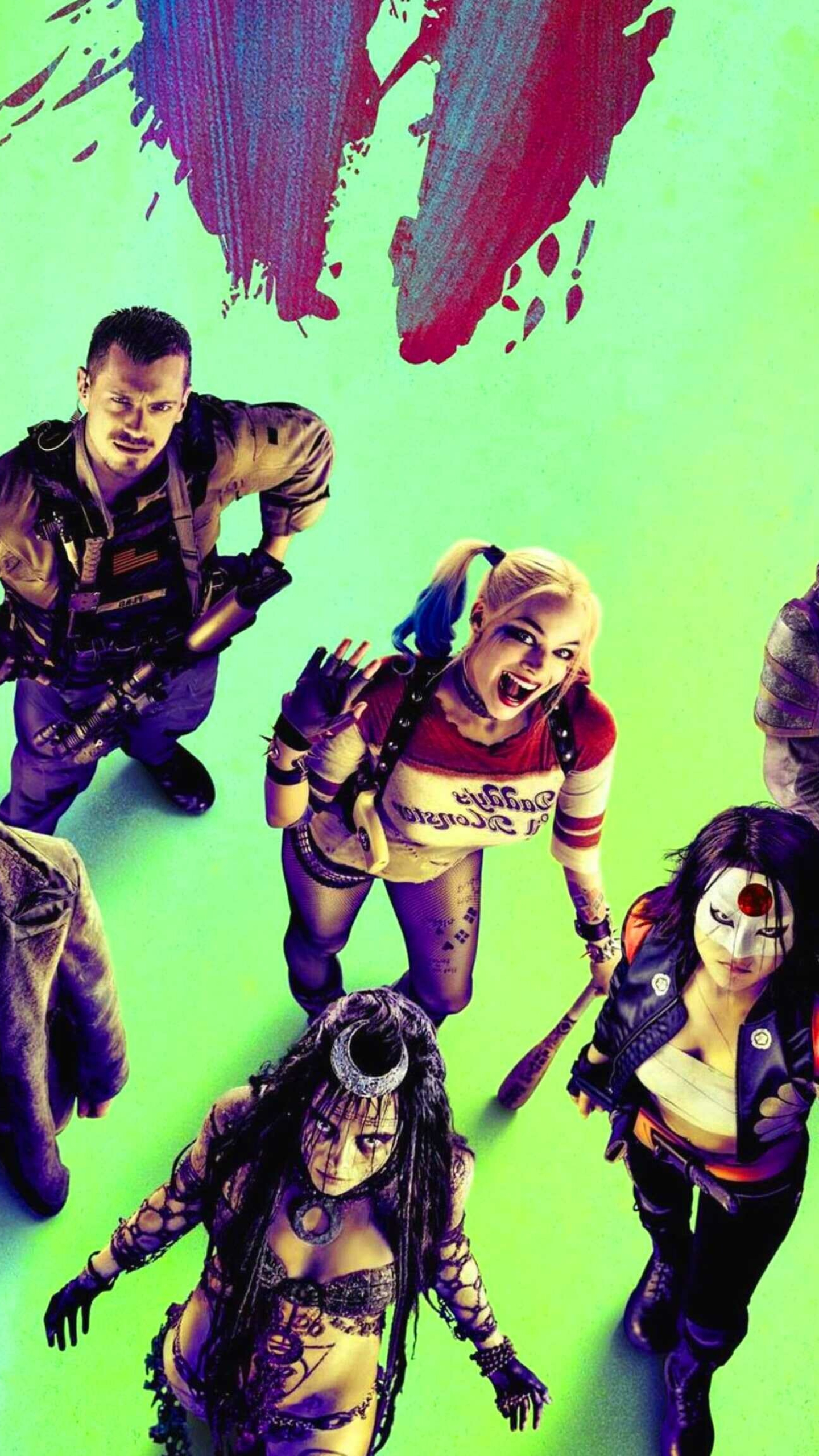 Suicide Squad, Vibrant wallpaper collection, High-quality images, Downloadable content, 1440x2560 HD Phone