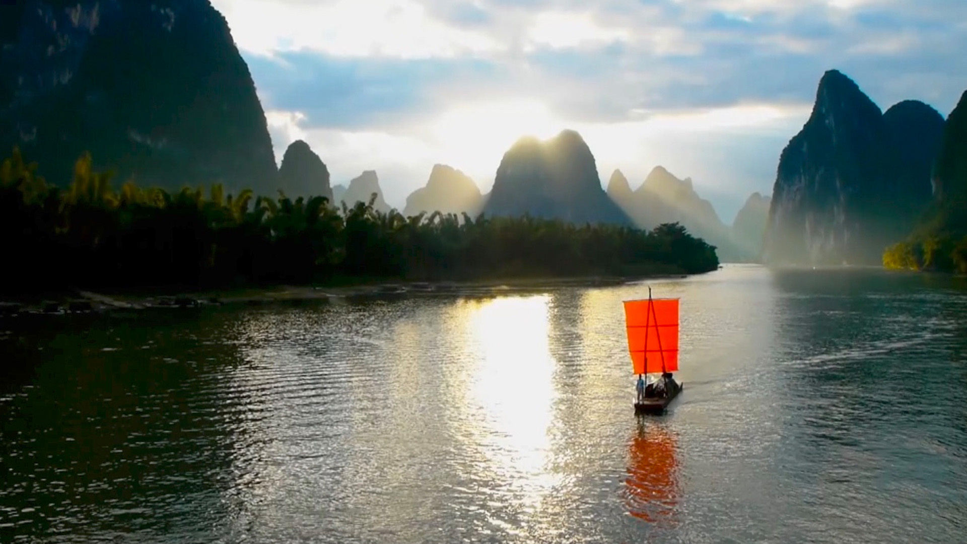 Li River, Scenic city, Mother river, CGTN, 1920x1080 Full HD Desktop