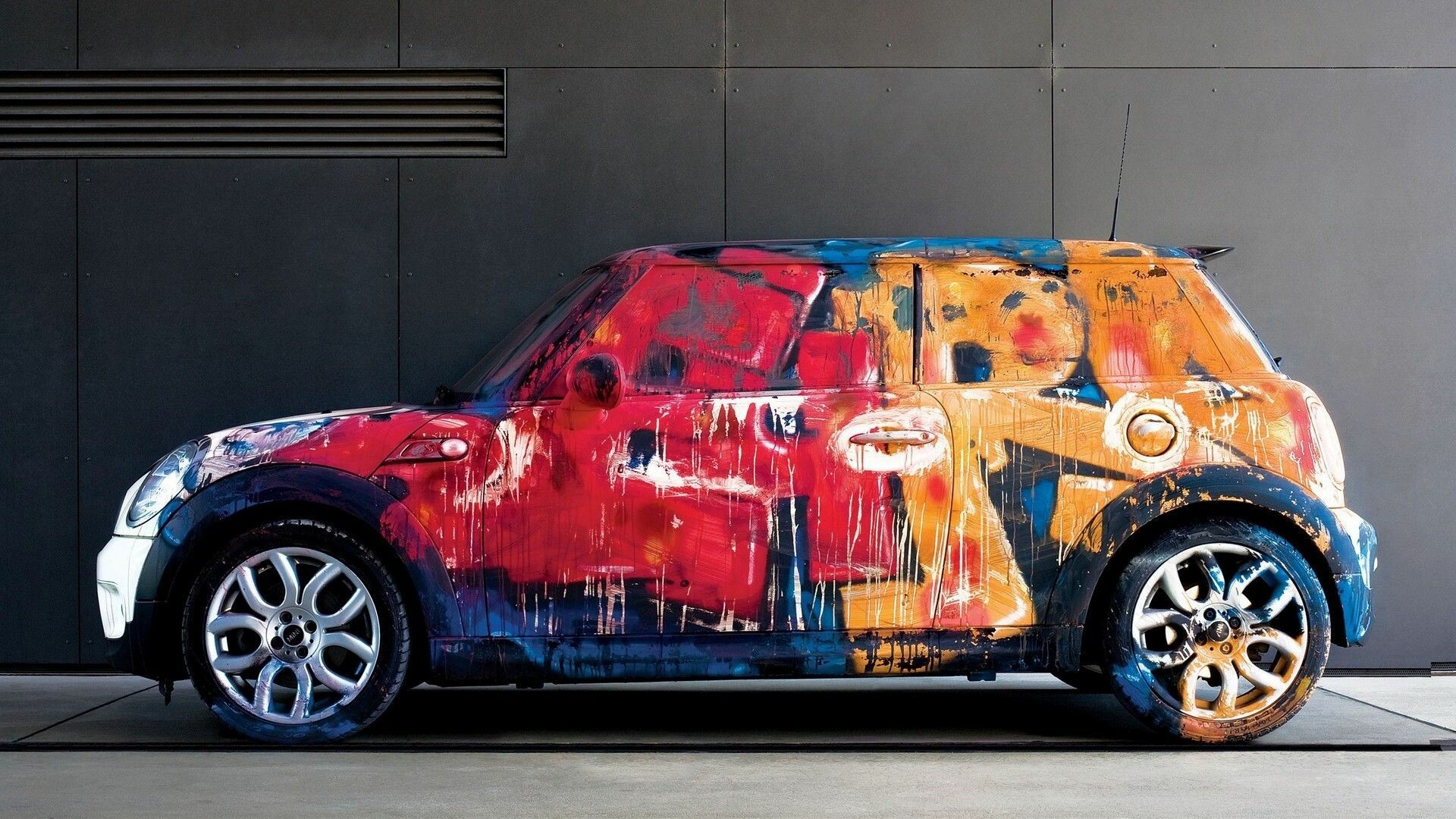 Graffiti wallpaper, Art cars, Mini Cooper, 1920x1080 Full HD Desktop