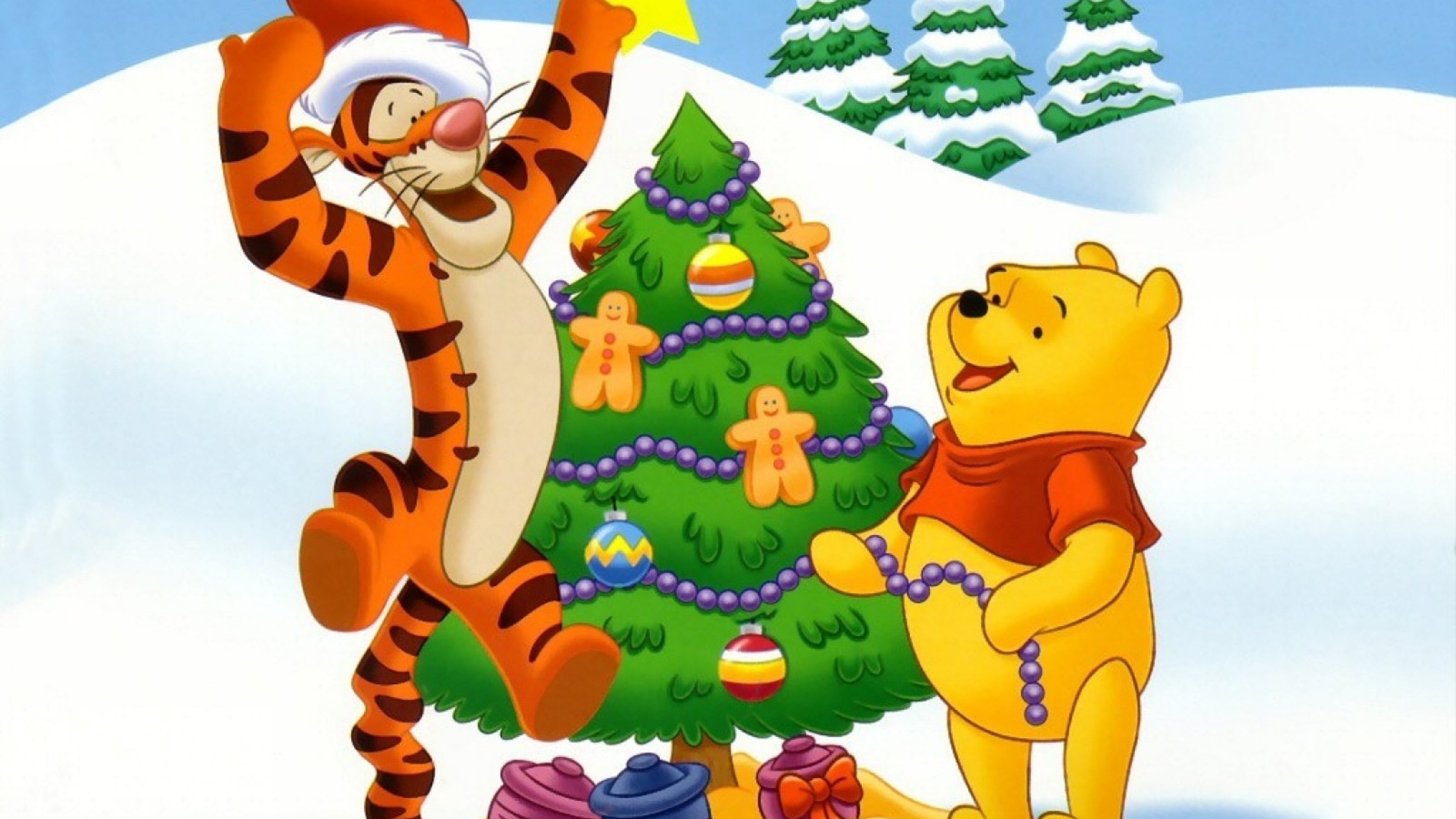 Winnie the Pooh and Christmas Too, Winnie the Pooh Wallpaper, 3840x2160 4K Desktop