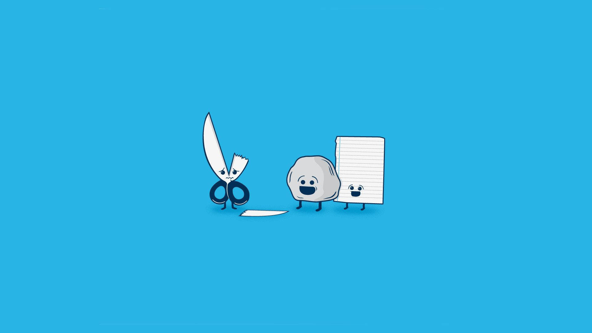 Rock, paper and scissors, Funny Wallpaper, 1920x1080 Full HD Desktop