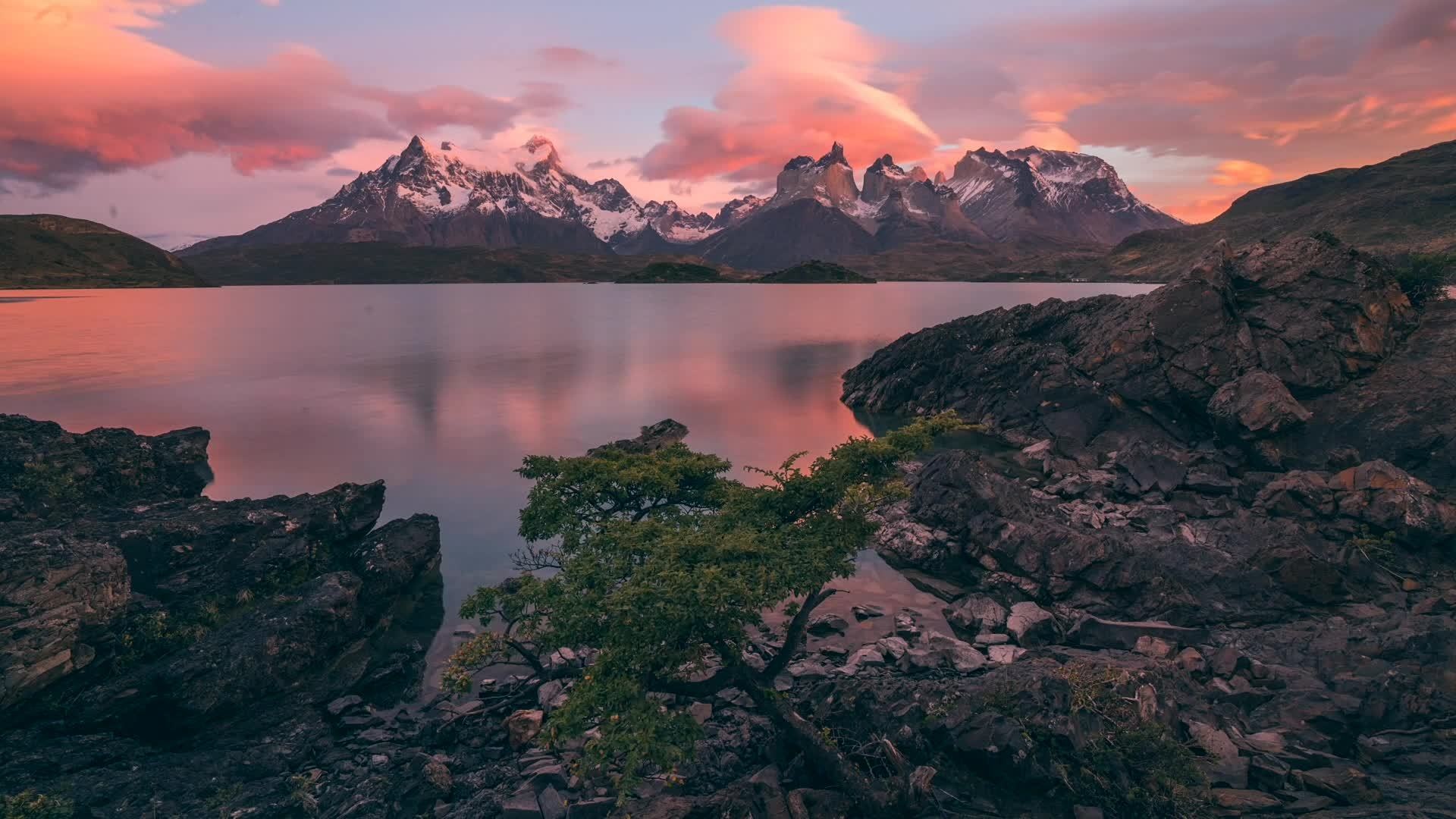 Torres del Paine, Mountain landscape, 1920x1080 Full HD Desktop