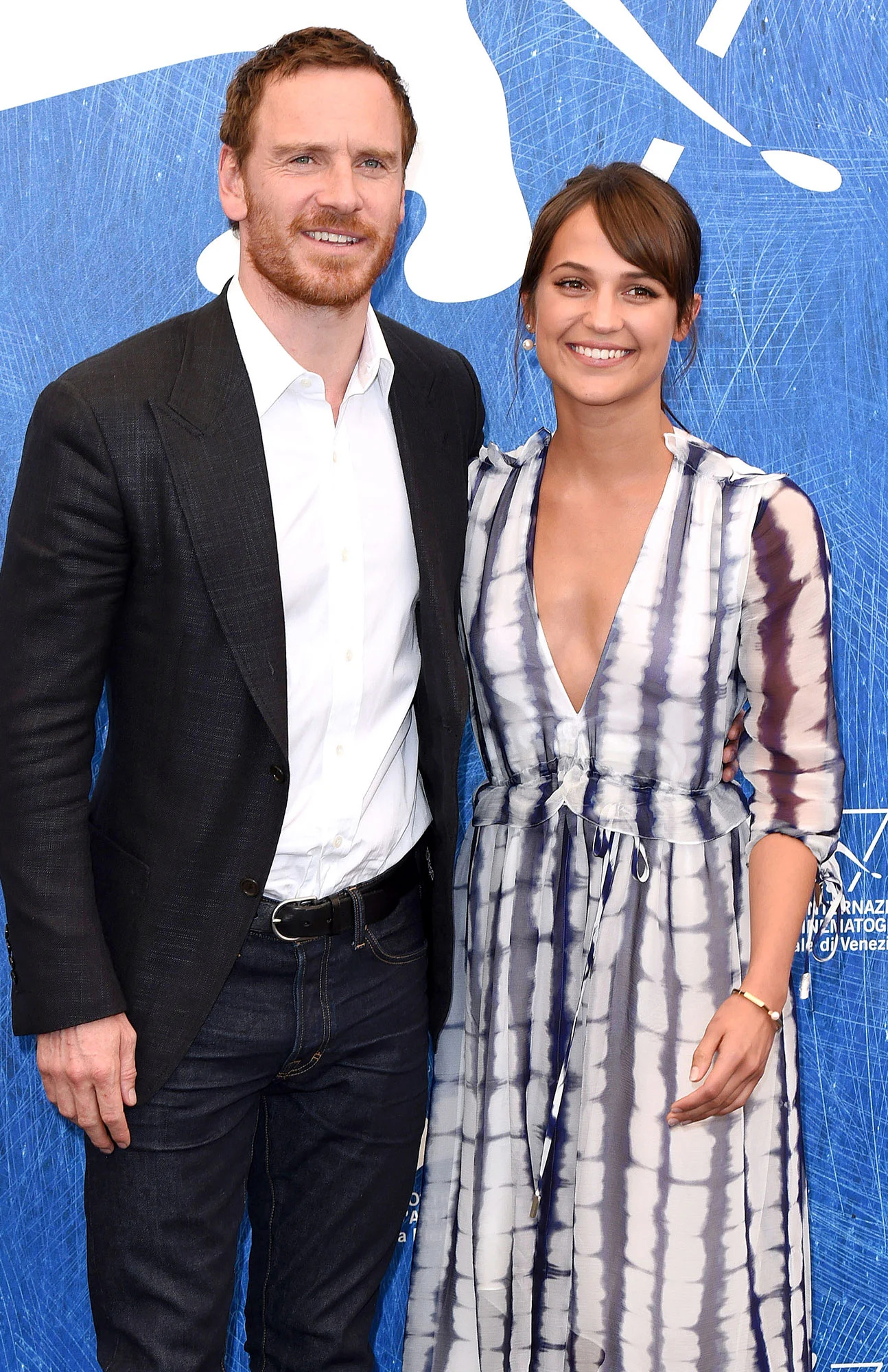 Famous Irish men, Lucky ladies, Michael Fassbender and Alicia Vikander, Hearts won, 1300x2000 HD Phone