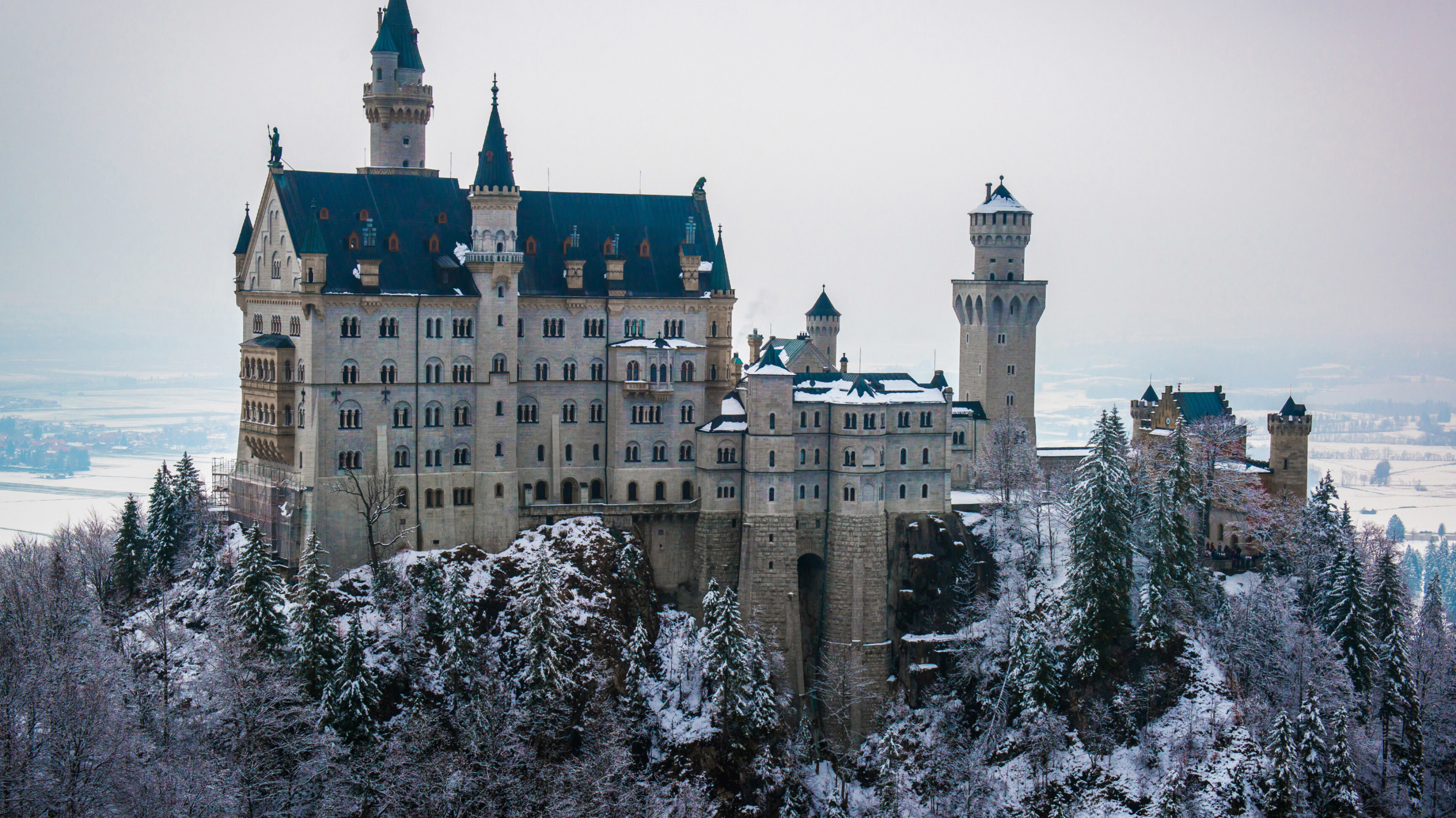 Neuschwanstein Castle, Germany, Travels, Bavaria, 3840x2160 4K Desktop