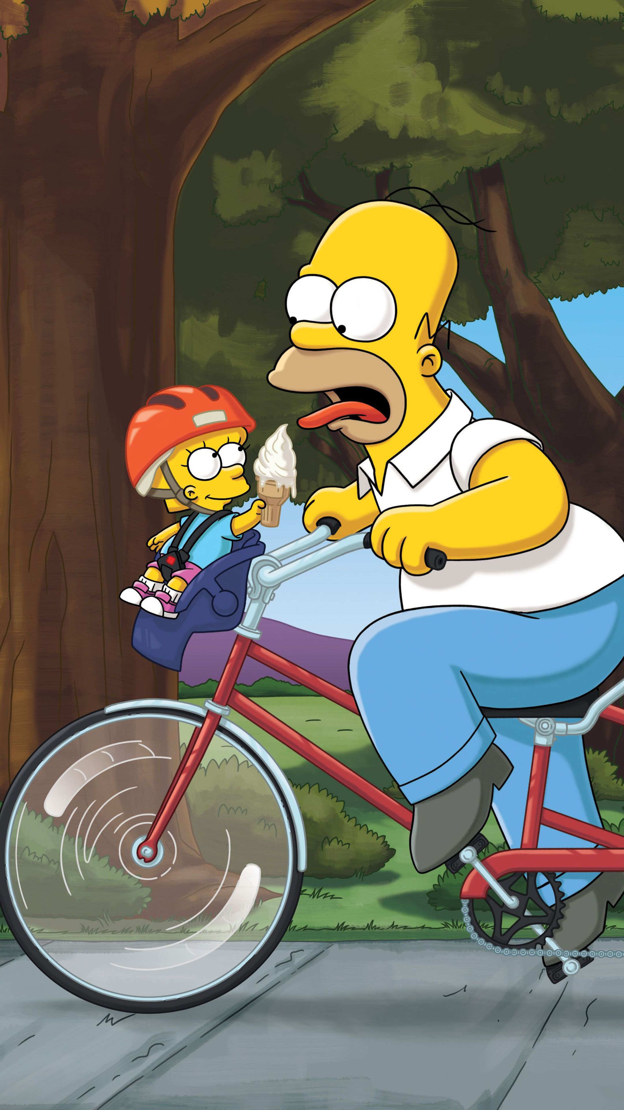 Homer and Maggie, Homer (The Simpsons) Wallpaper, 2160x3840 4K Phone