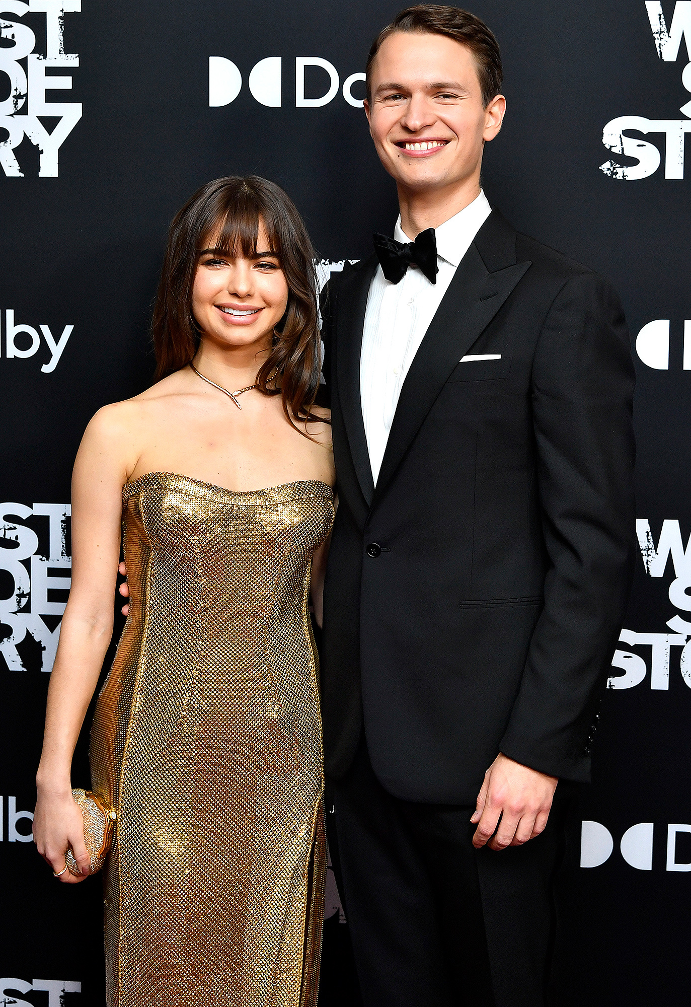 Ansel Elgort, Girlfriend Violetta Komyshan, West Side Story premiere, 1380x2000 HD Phone