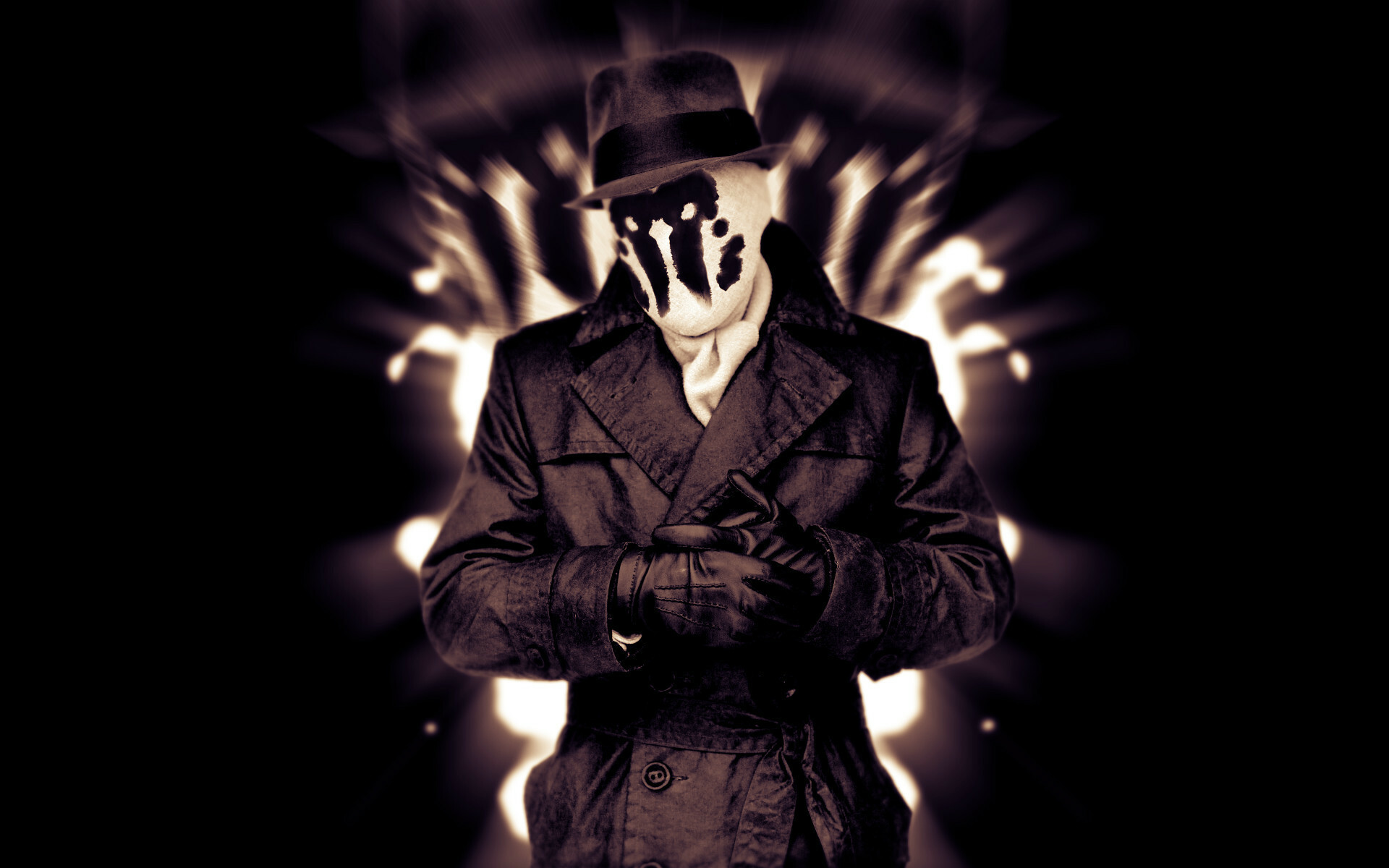 Rorschach Watchmen Comics, Rainy wallpaper, Dark background, Intriguing, 1920x1200 HD Desktop