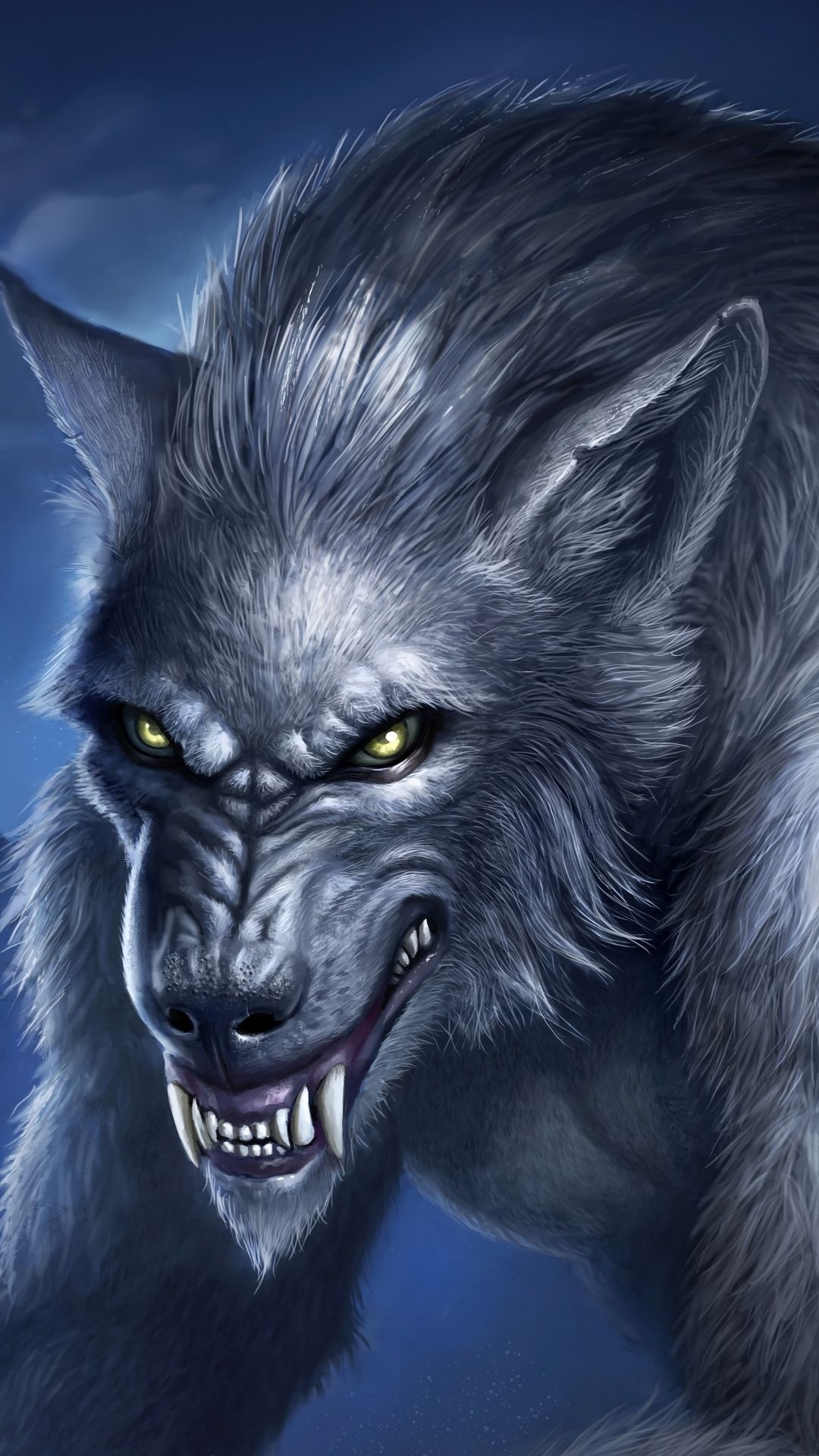 Scary werewolf, Popular wallpapers, Intense atmosphere, Eerie beauty, 1080x1920 Full HD Phone