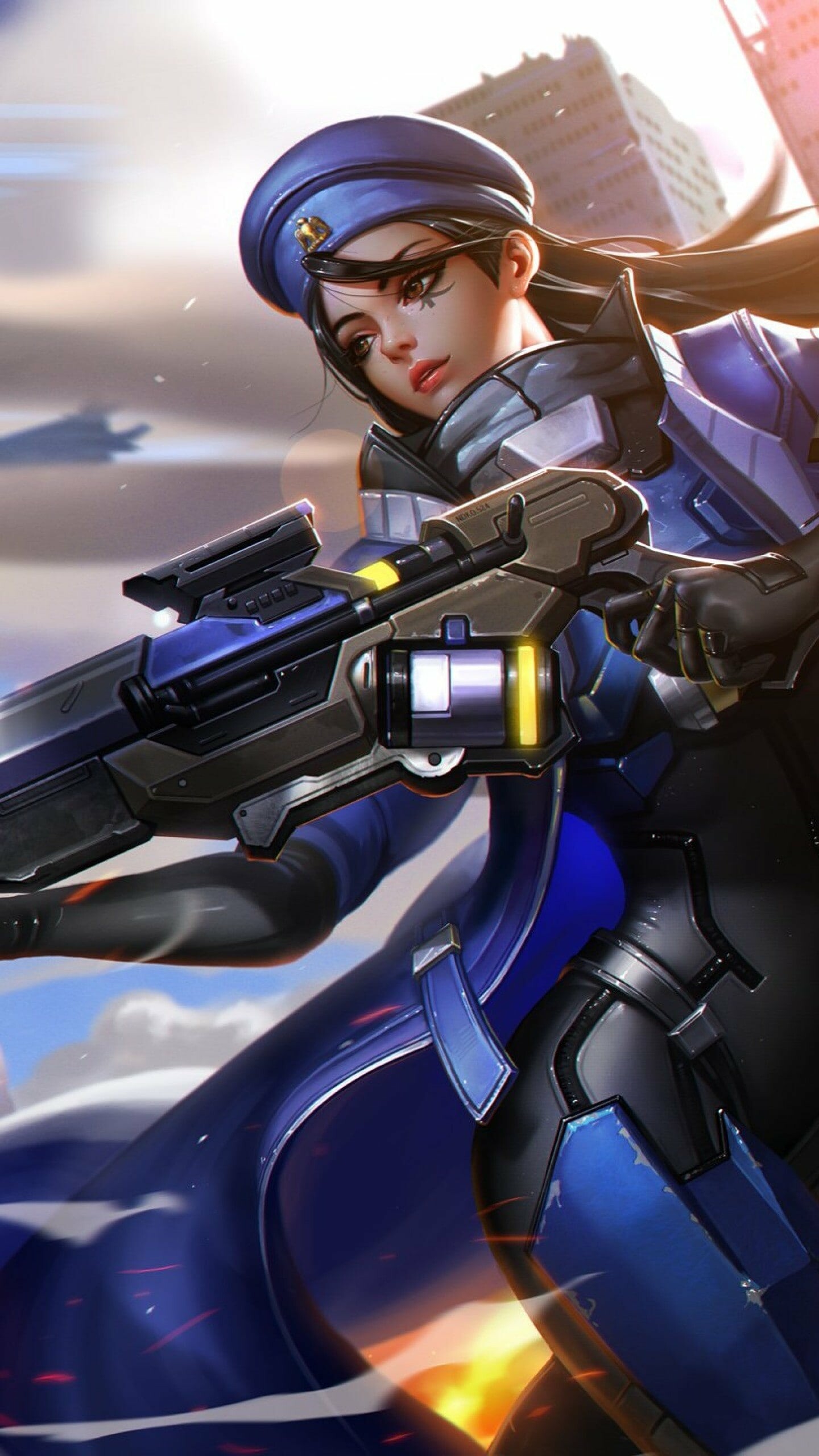 Overwatch background, Eye-catching visuals, Exciting gameplay, HD quality, 1440x2560 HD Phone