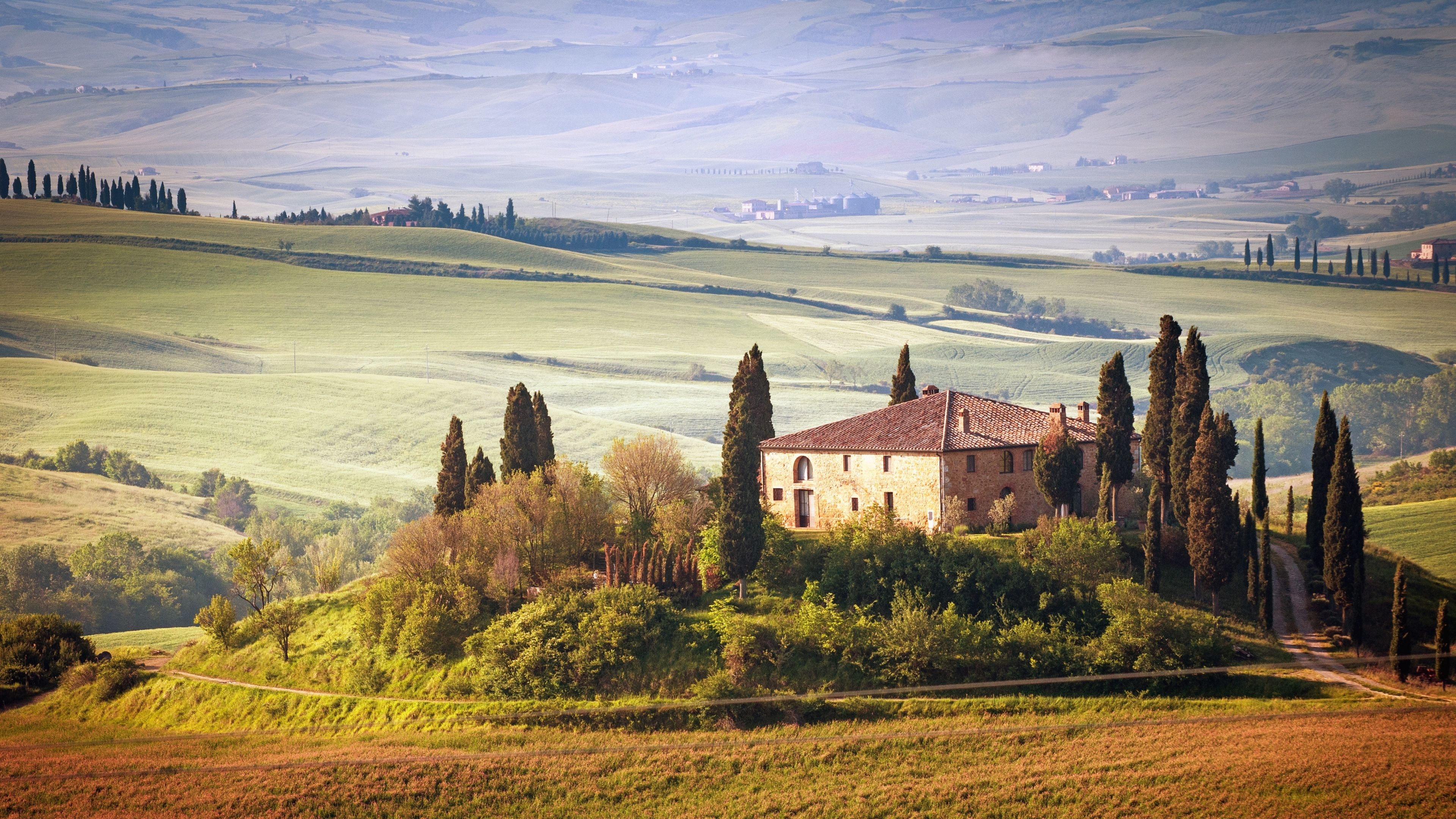 Tuscany, Cypress Tree Wallpaper, 3840x2160 4K Desktop