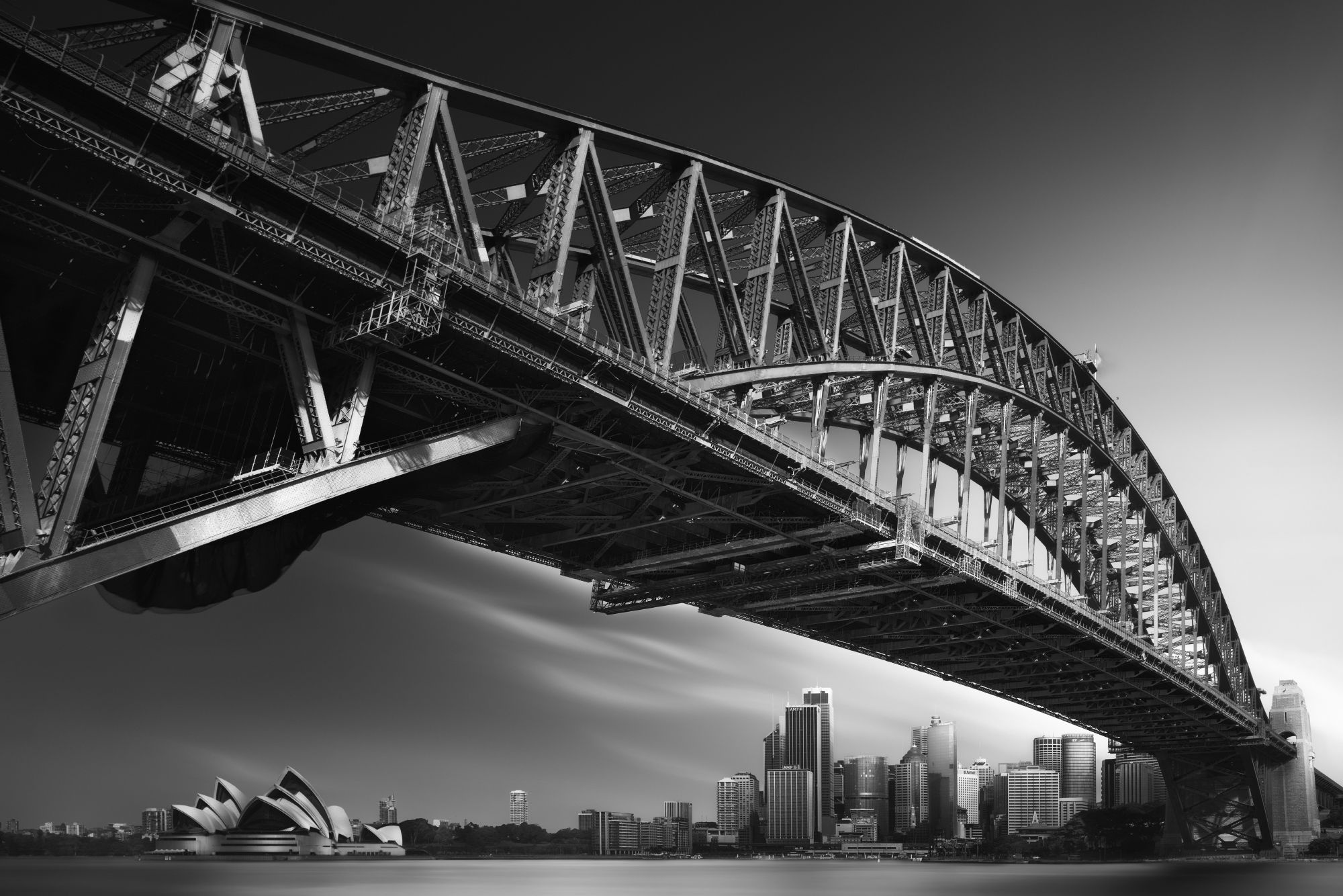 Monochrome, Sydney Harbor Bridge Wallpaper, 2000x1340 HD Desktop