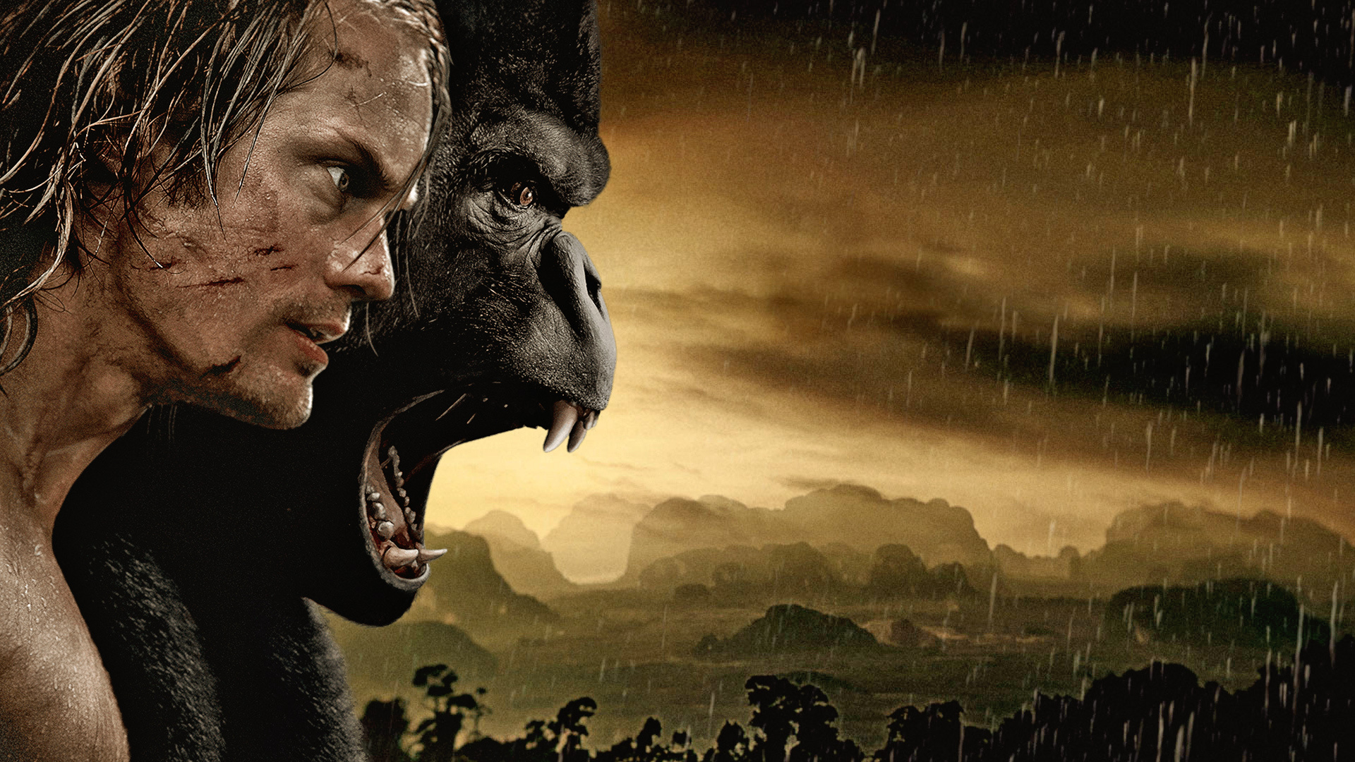 Alexander Skarsgard, Gorilla wallpaper, High resolution, Famous actor, 1920x1080 Full HD Desktop