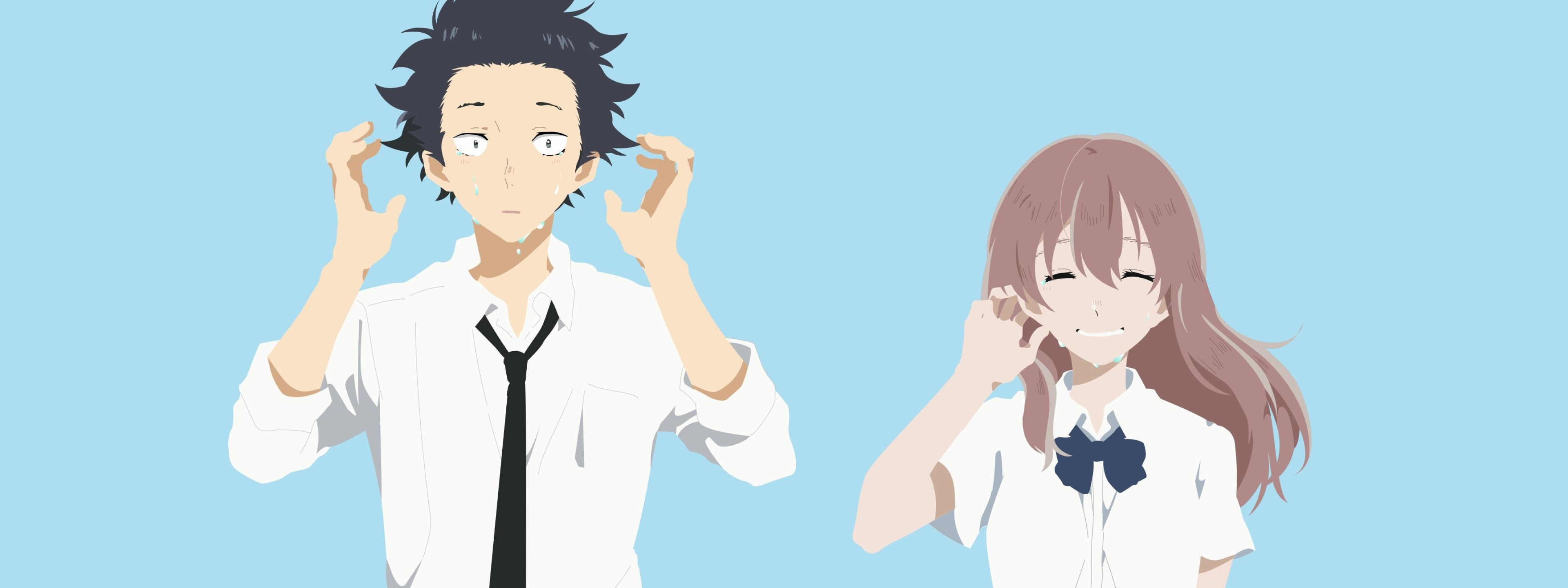 A Silent Voice, Double monitor, John Sellers, Anime, 3840x1440 Dual Screen Desktop