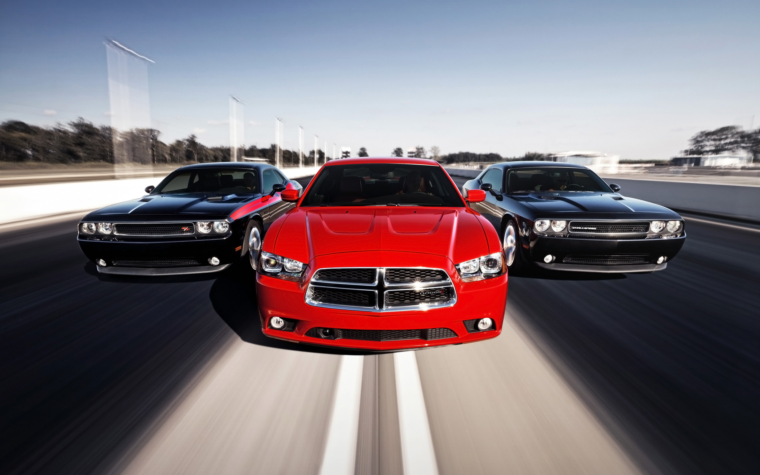 Muscle Trio, Dodge Charger Wallpaper, 2560x1600 HD Desktop