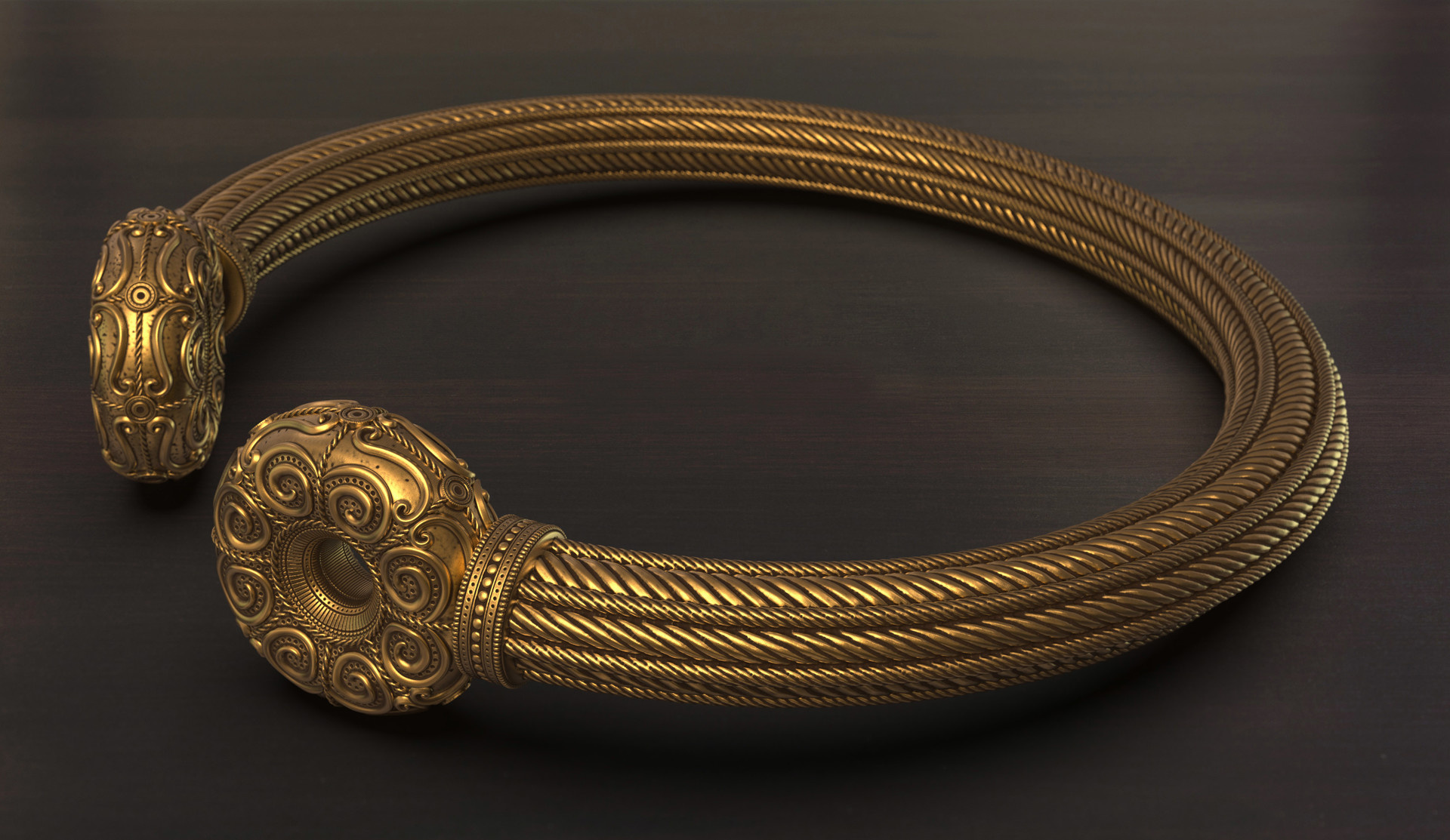 Torc, Gold celtic torc, Ancient art, 1920x1120 HD Desktop