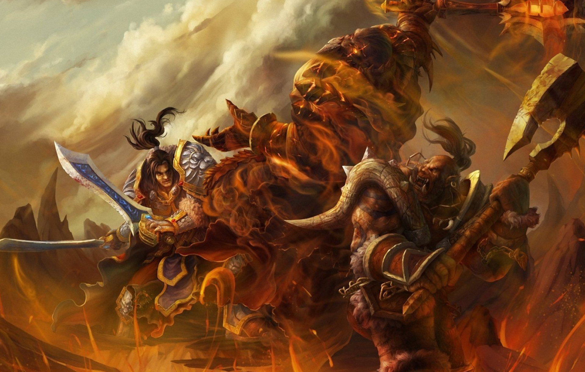 Warrior class, Battle-worn armor, Azeroth champions, Brutal strength, Gladiator arenas, 1920x1230 HD Desktop