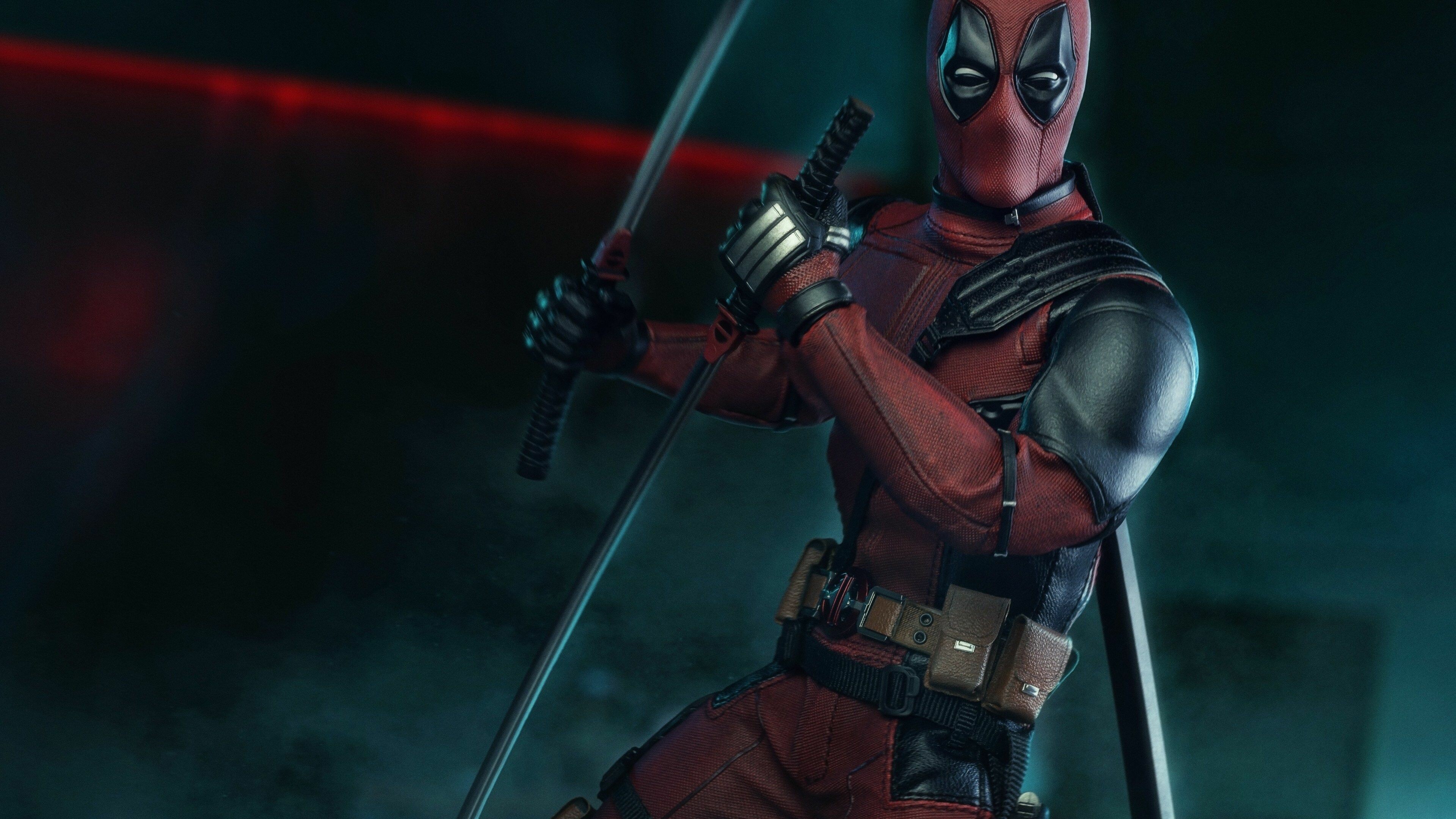 Deadpool, Evil version, Dark backgrounds, Powerful character, 3840x2160 4K Desktop