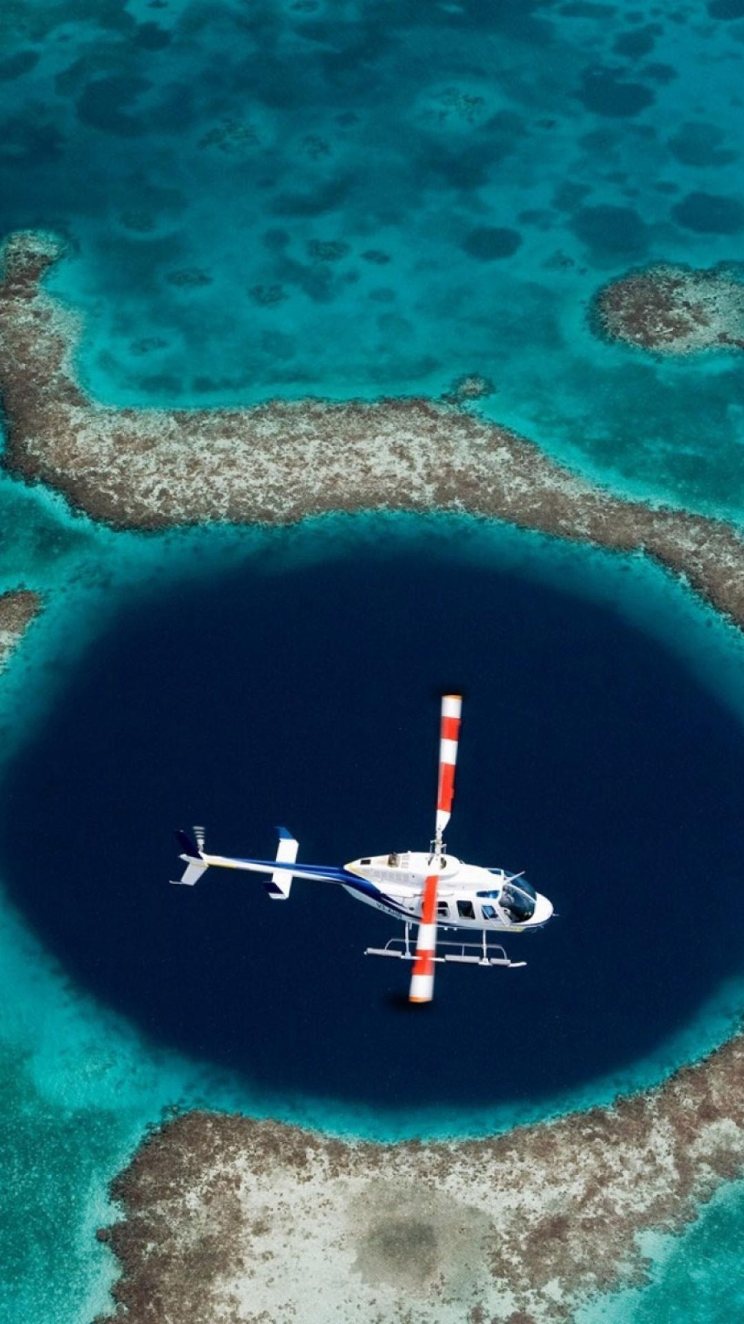 Great Blue Hole, Stunning wallpapers, Captivating backgrounds, Natural beauty, 1080x1920 Full HD Phone