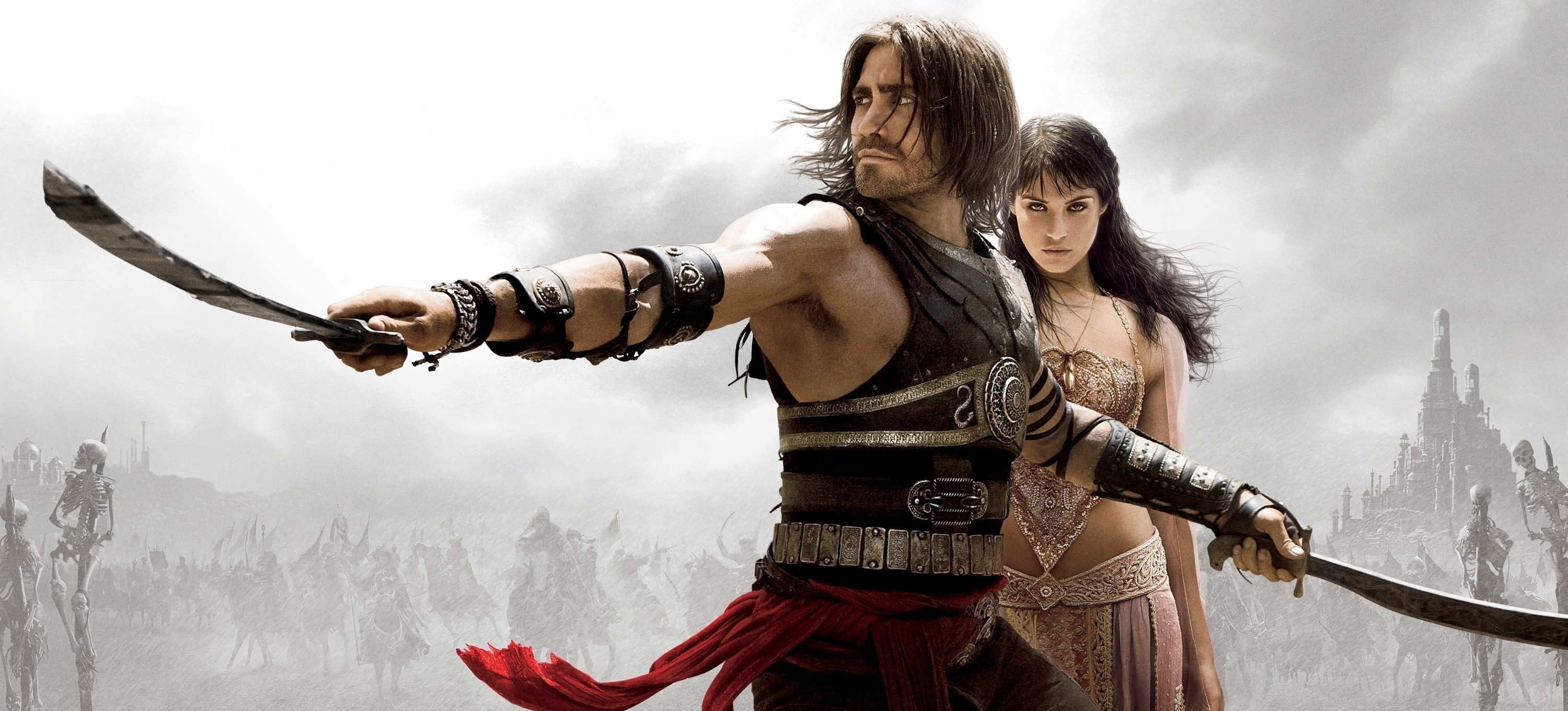 Gemma Arterton, Jake Gyllenhaal, Prince Dastan, Prince of Persia, 3000x1370 Dual Screen Desktop