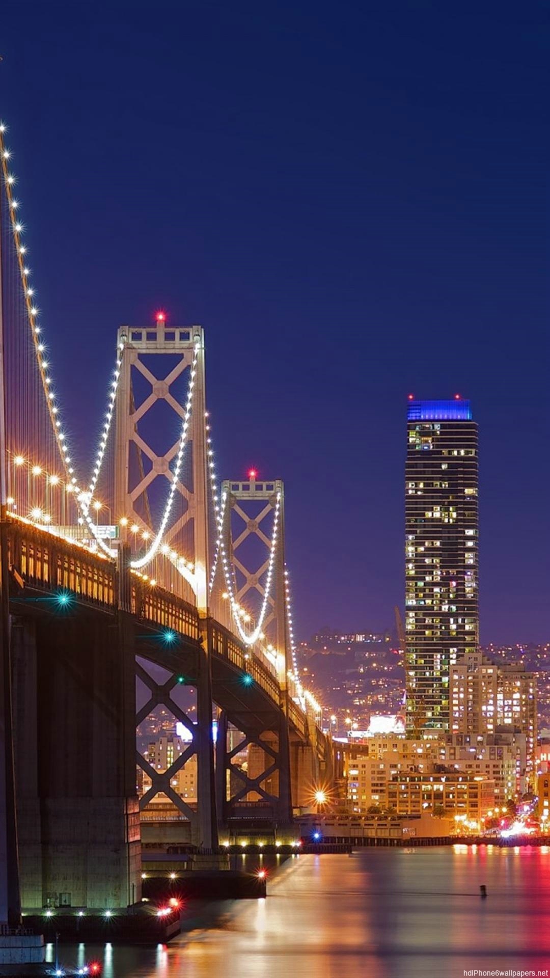 San Francisco, Travels, Bridge, Night, 1080x1920 Full HD Phone