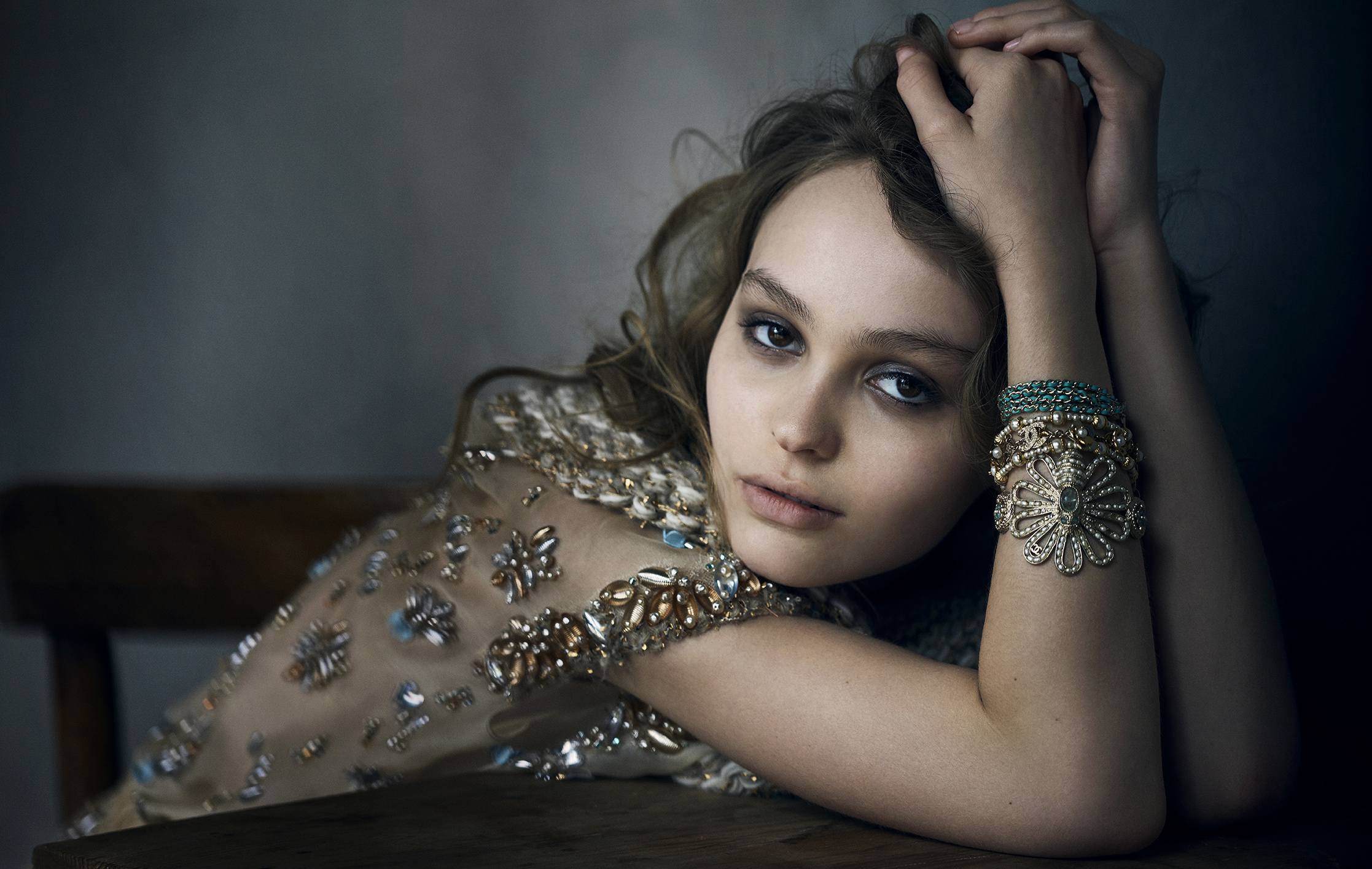 Lily-Rose Depp, Ethereal image, Vogue Japan feature, Fashion inspiration, 2240x1420 HD Desktop